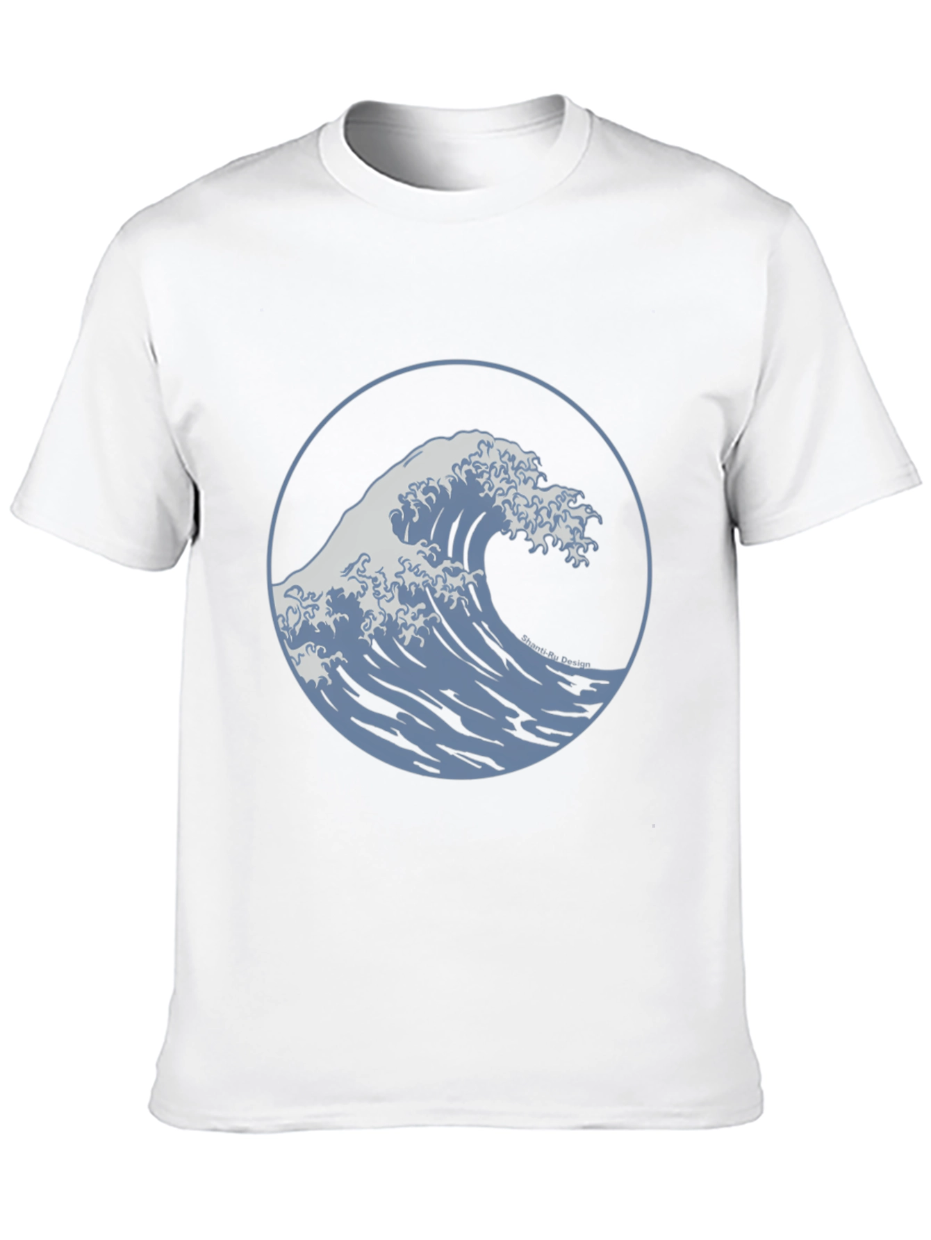 Wave Design Black T-Shirt