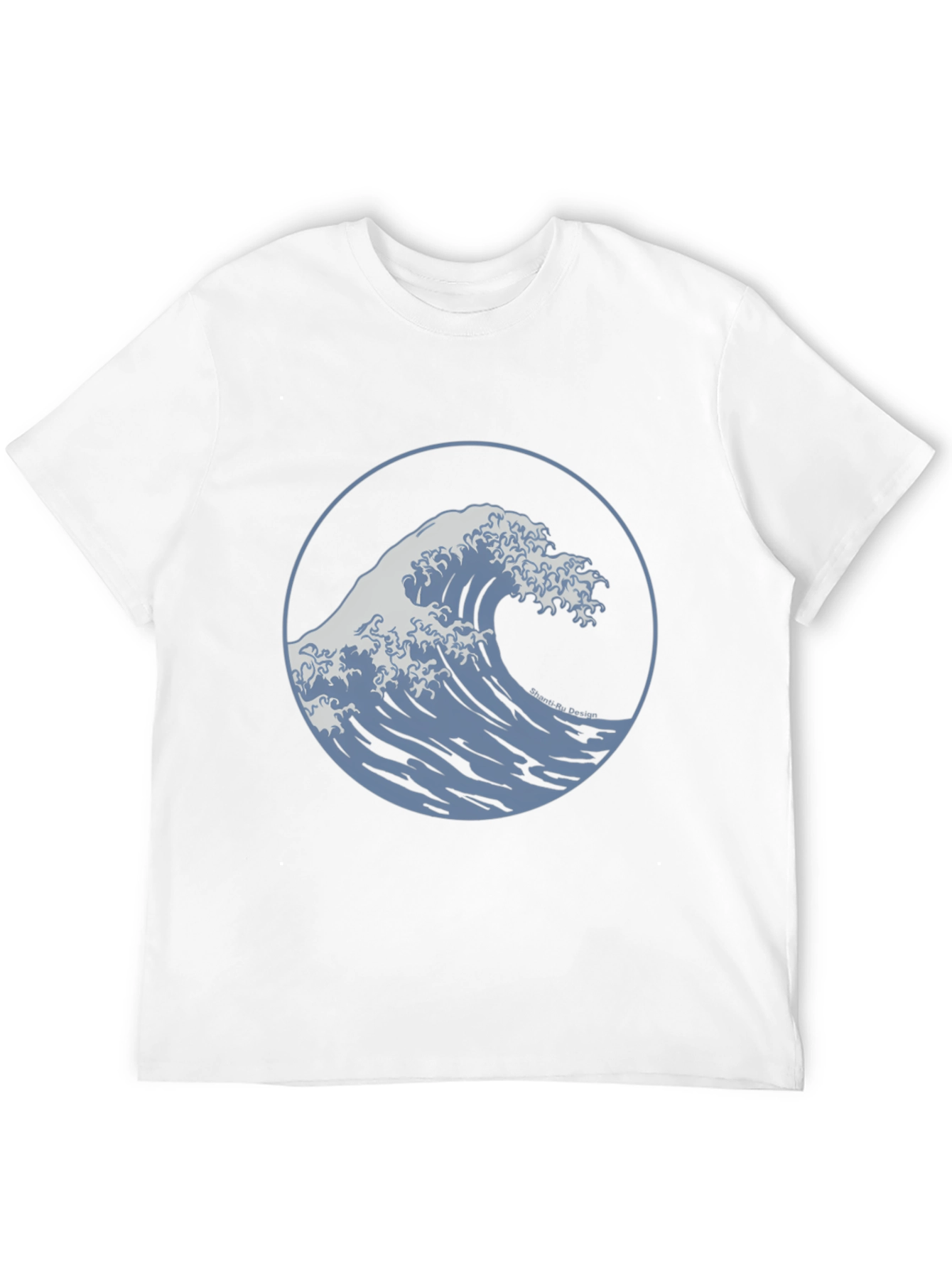 Wave Design Black T-Shirt