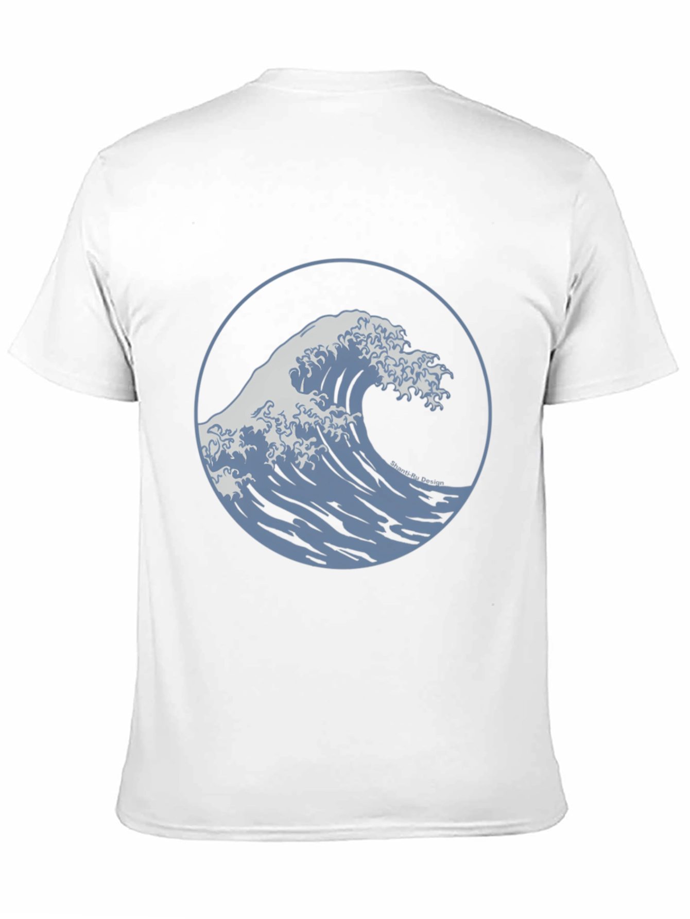 Wave Design Black T-Shirt