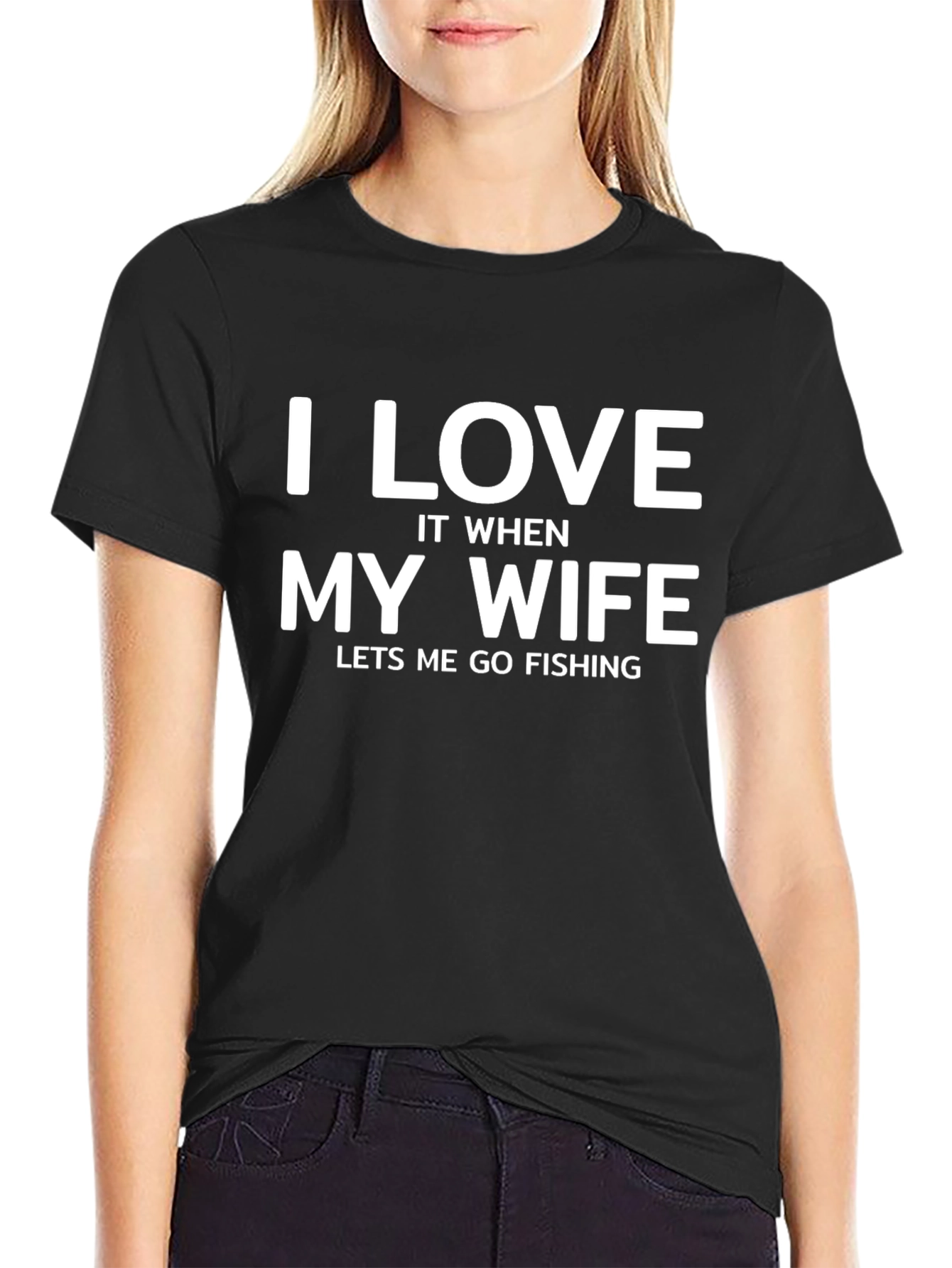 Fishing Husband T-Shirt - I Love My Wife
