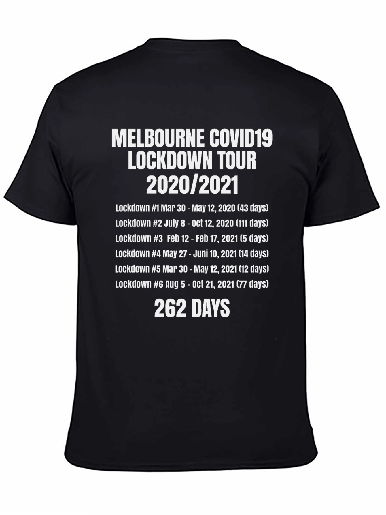 Melbourne Lockdown Tour 2020/2021 T-Shirt