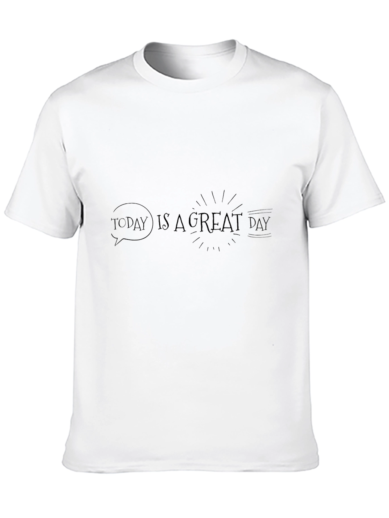 Today Is A Great Day Graphic Tee - Black