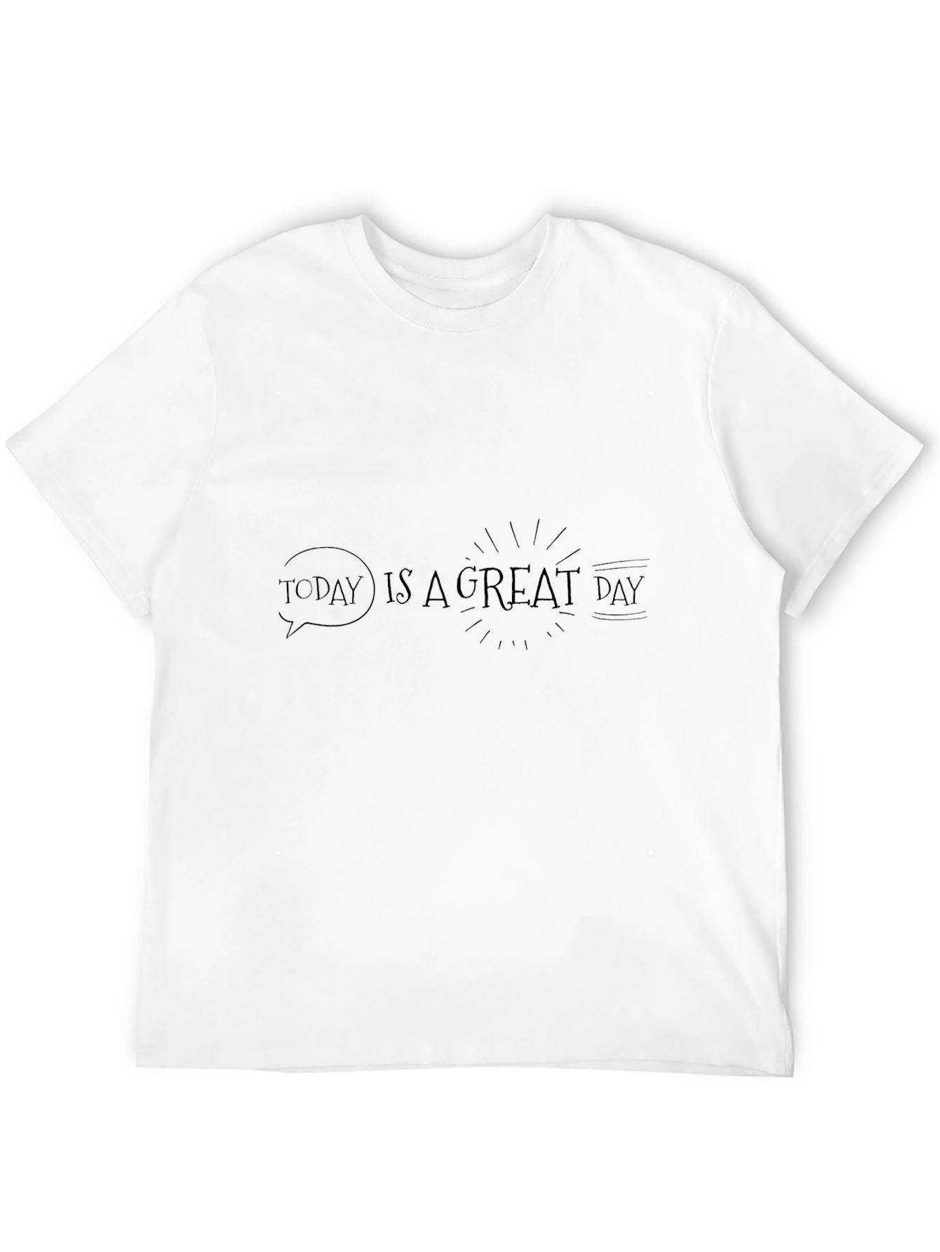 Today Is A Great Day Graphic Tee - Black