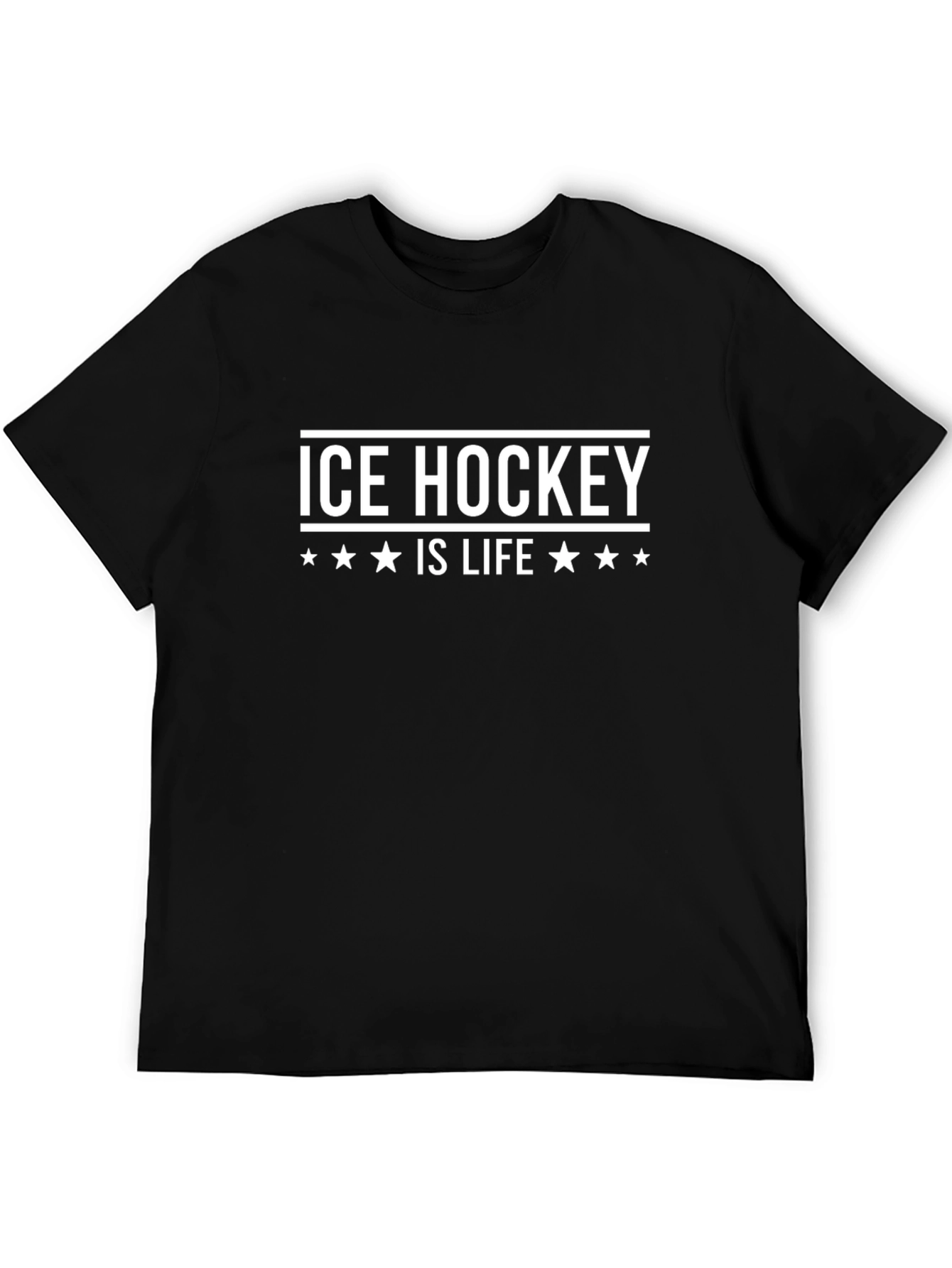 Ice Hockey is Life - Mens Black Graphic T-Shirt