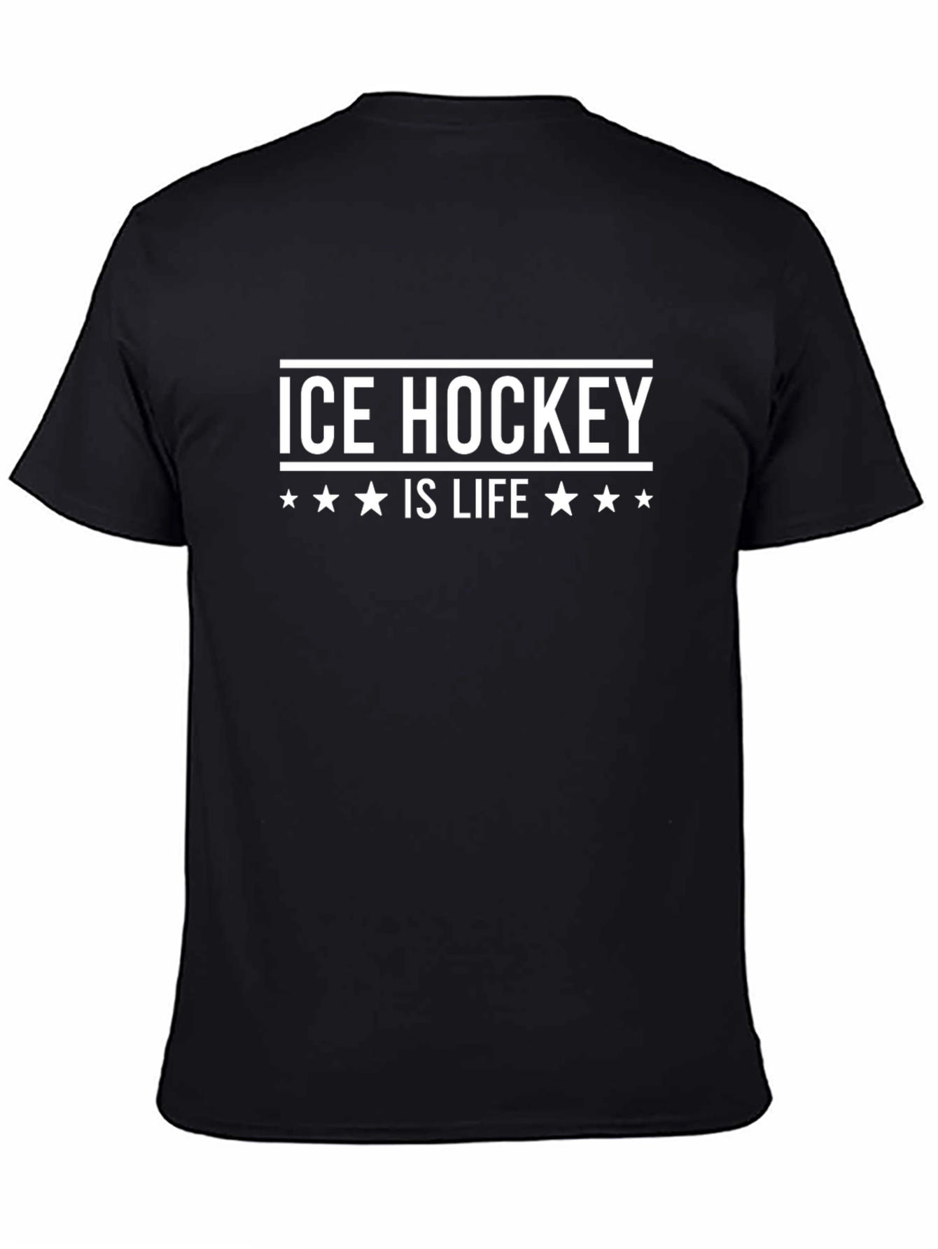 Ice Hockey is Life - Mens Black Graphic T-Shirt