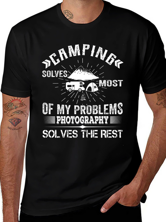 Camping & Photography Solve My Problems T-Shirt
