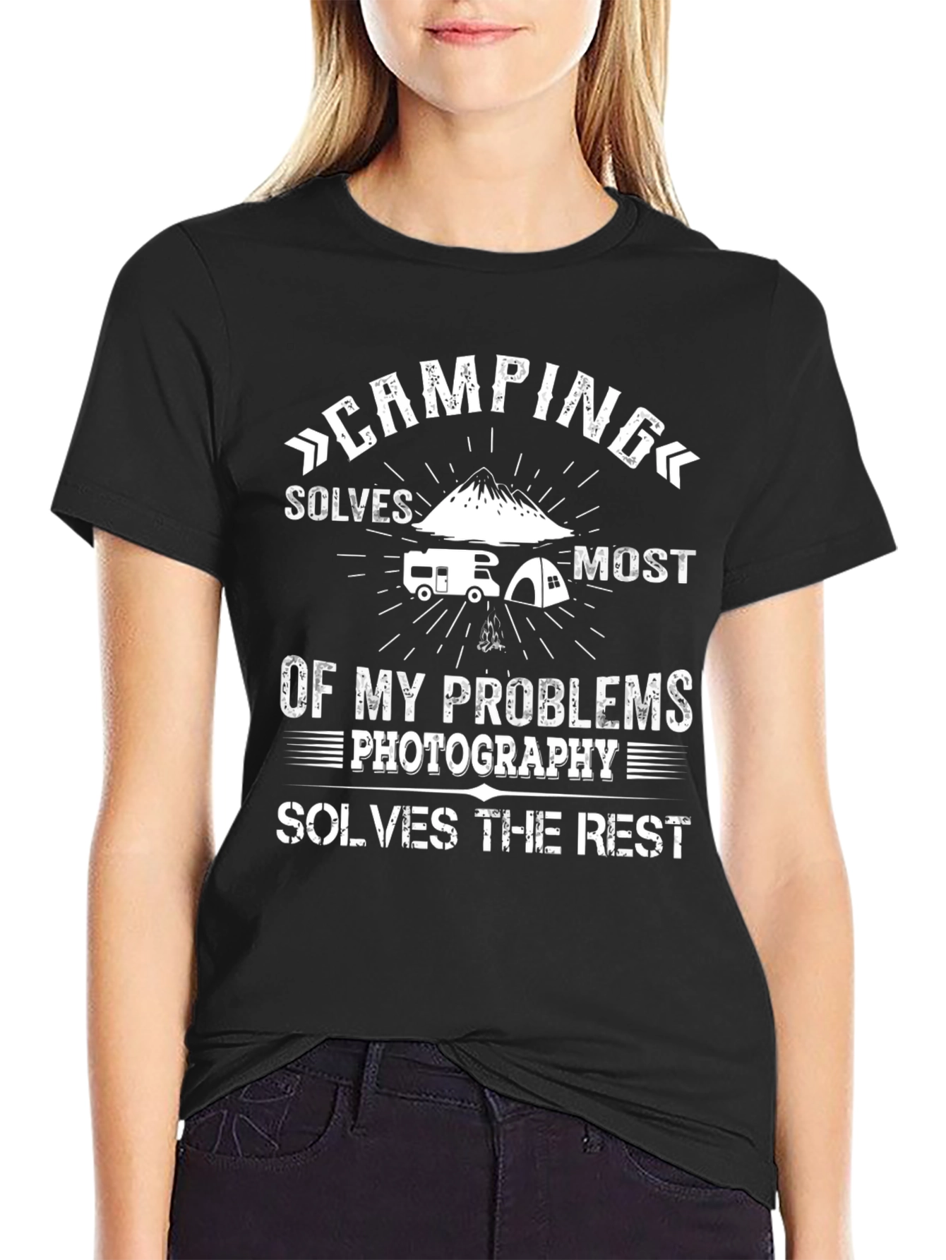 Camping & Photography Solve My Problems T-Shirt