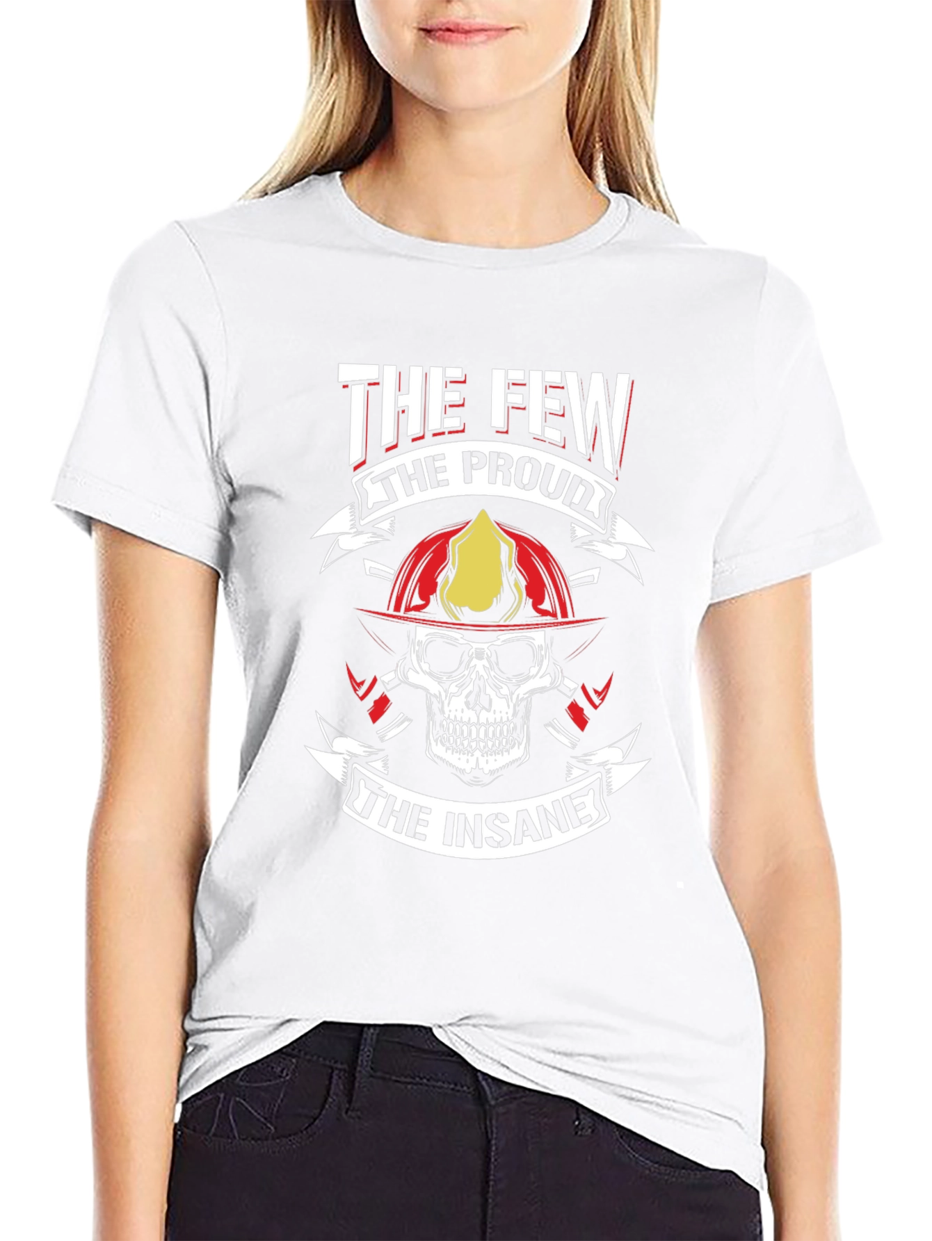 The Few The Proud Firefighter Skull T-Shirt