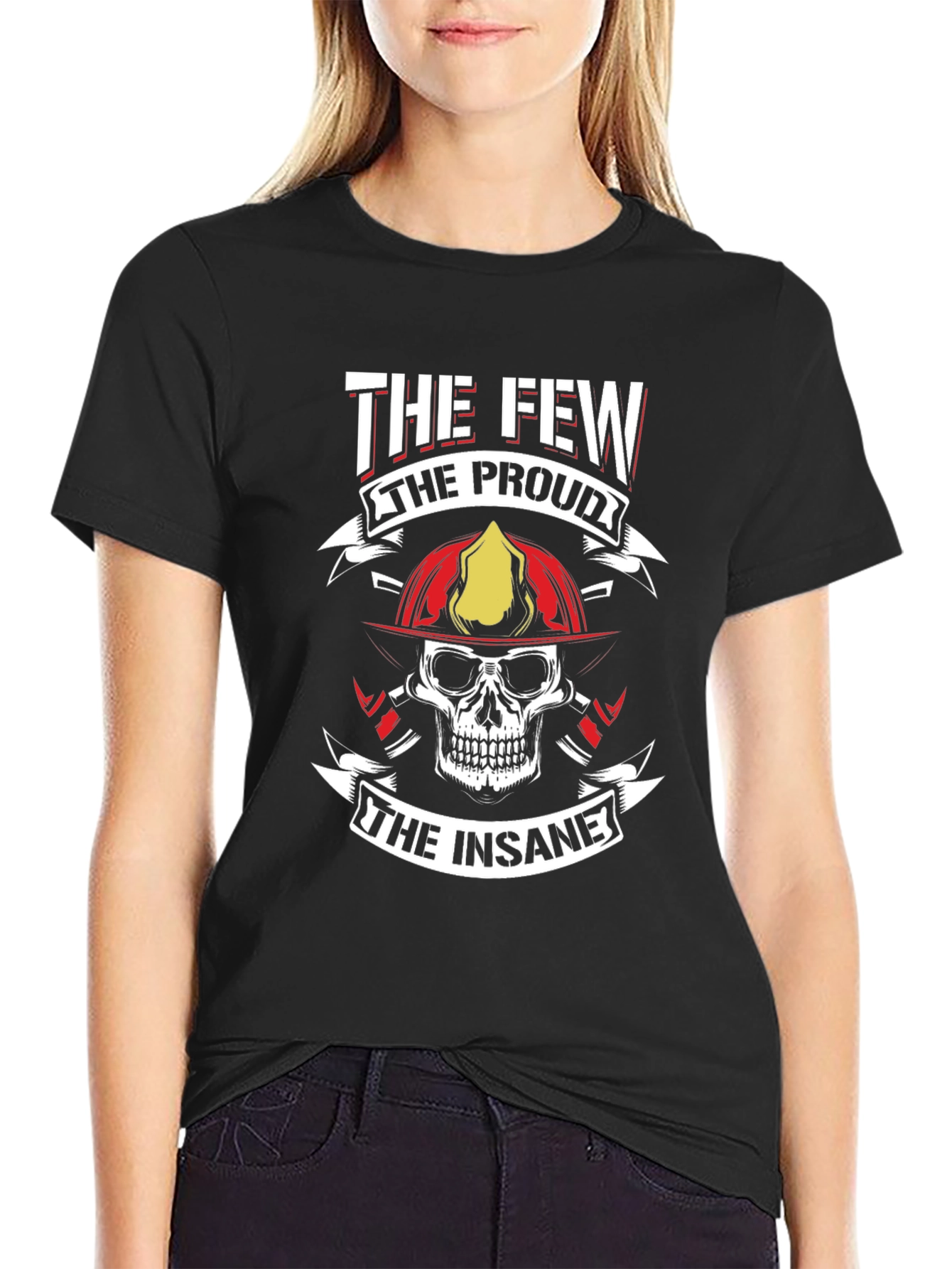The Few The Proud Firefighter Skull T-Shirt