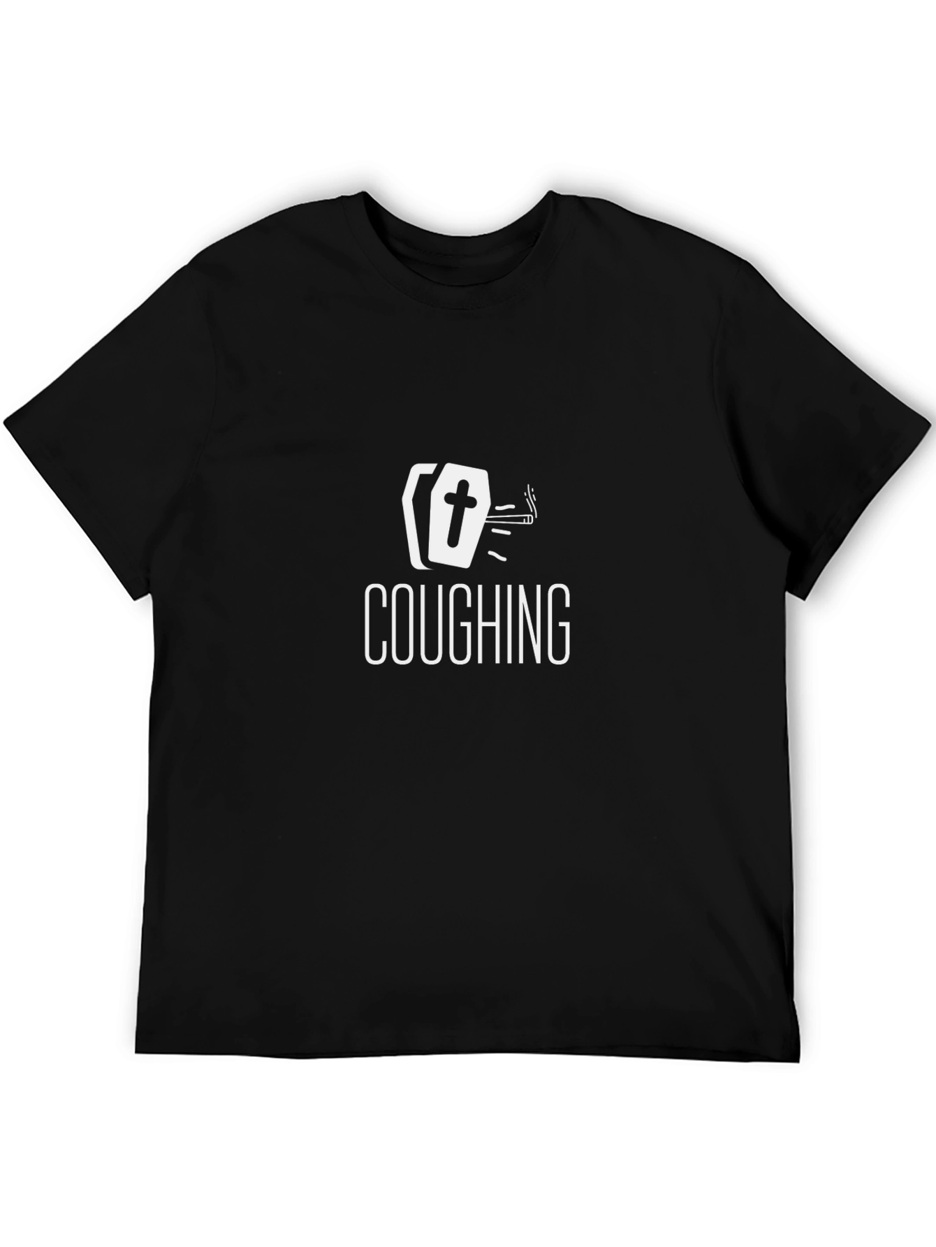 Coughing Coffin T-Shirt - Dark Humor Tee