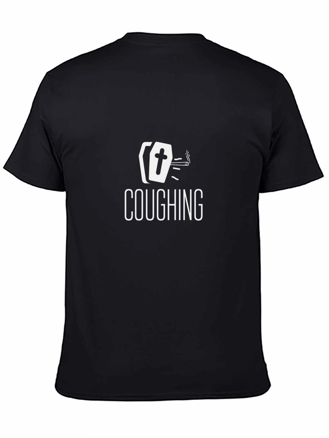 Coughing Coffin T-Shirt - Dark Humor Tee