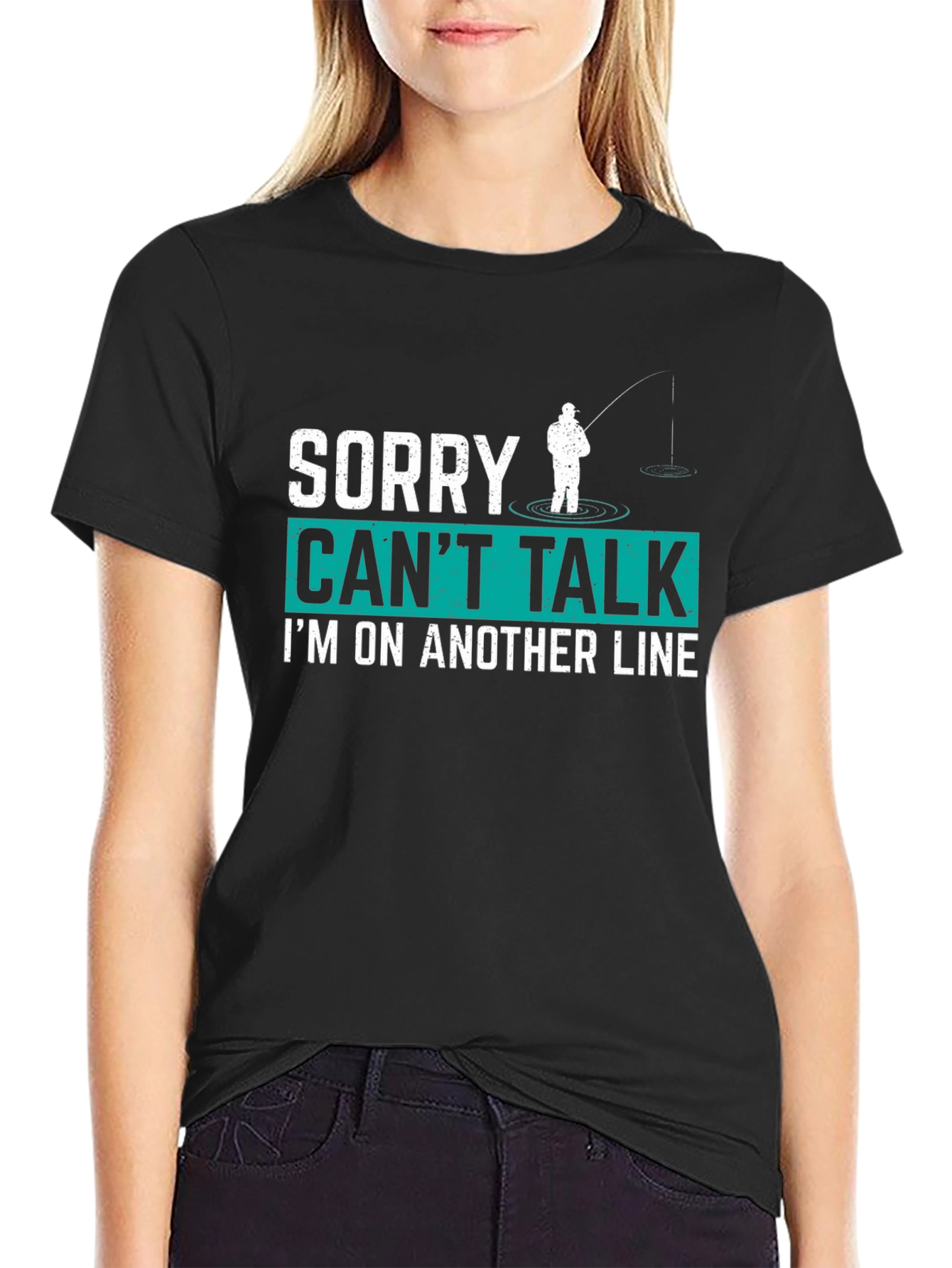 Funny Fishing T-Shirt - Sorry Cant Talk