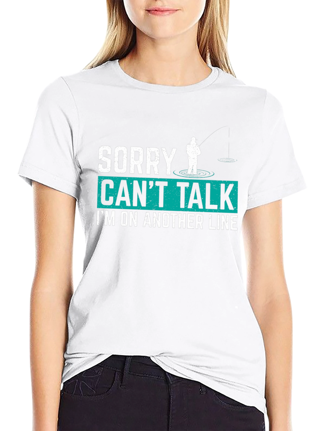 Funny Fishing T-Shirt - Sorry Cant Talk
