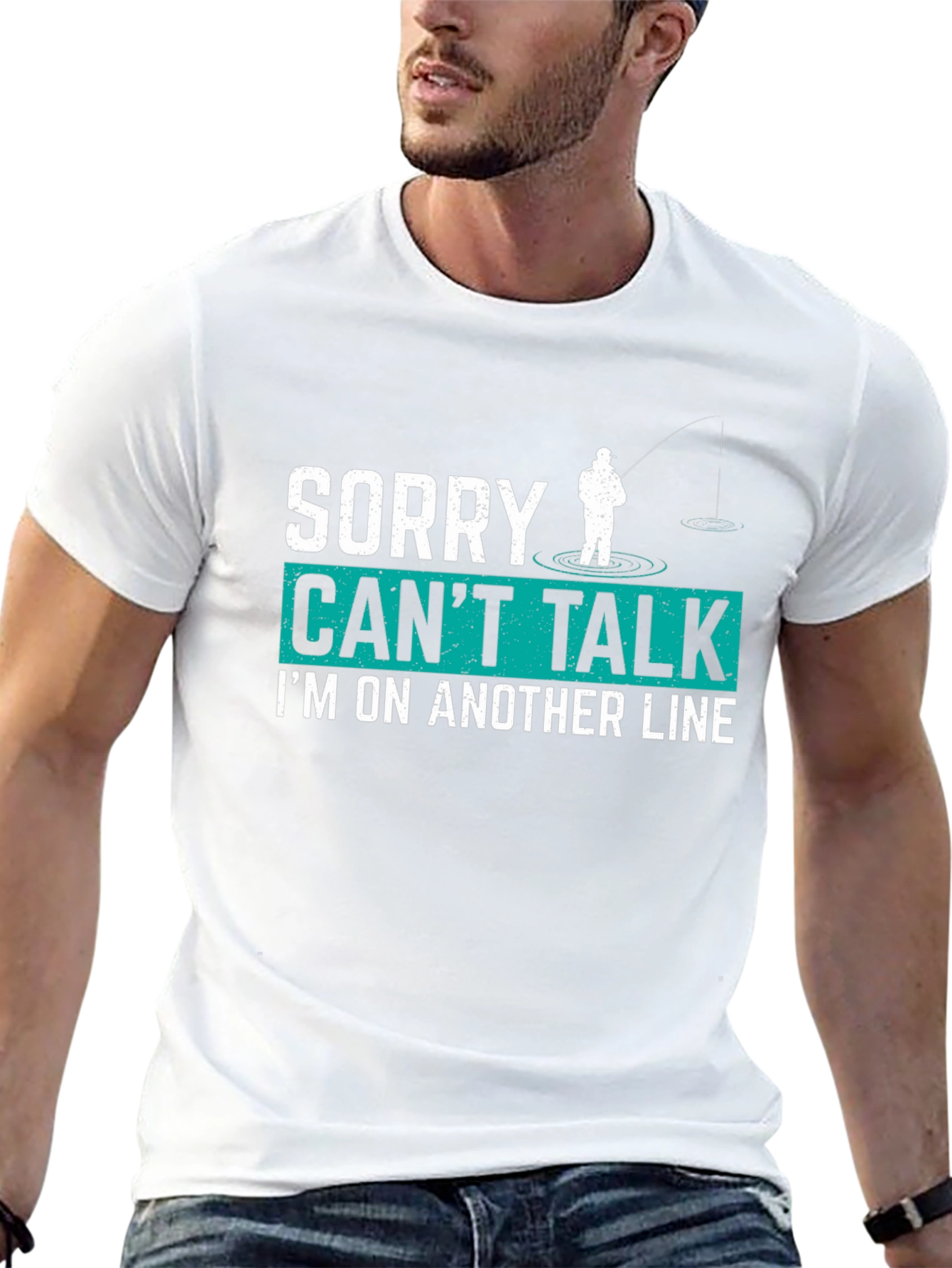 Funny Fishing T-Shirt - Sorry Cant Talk