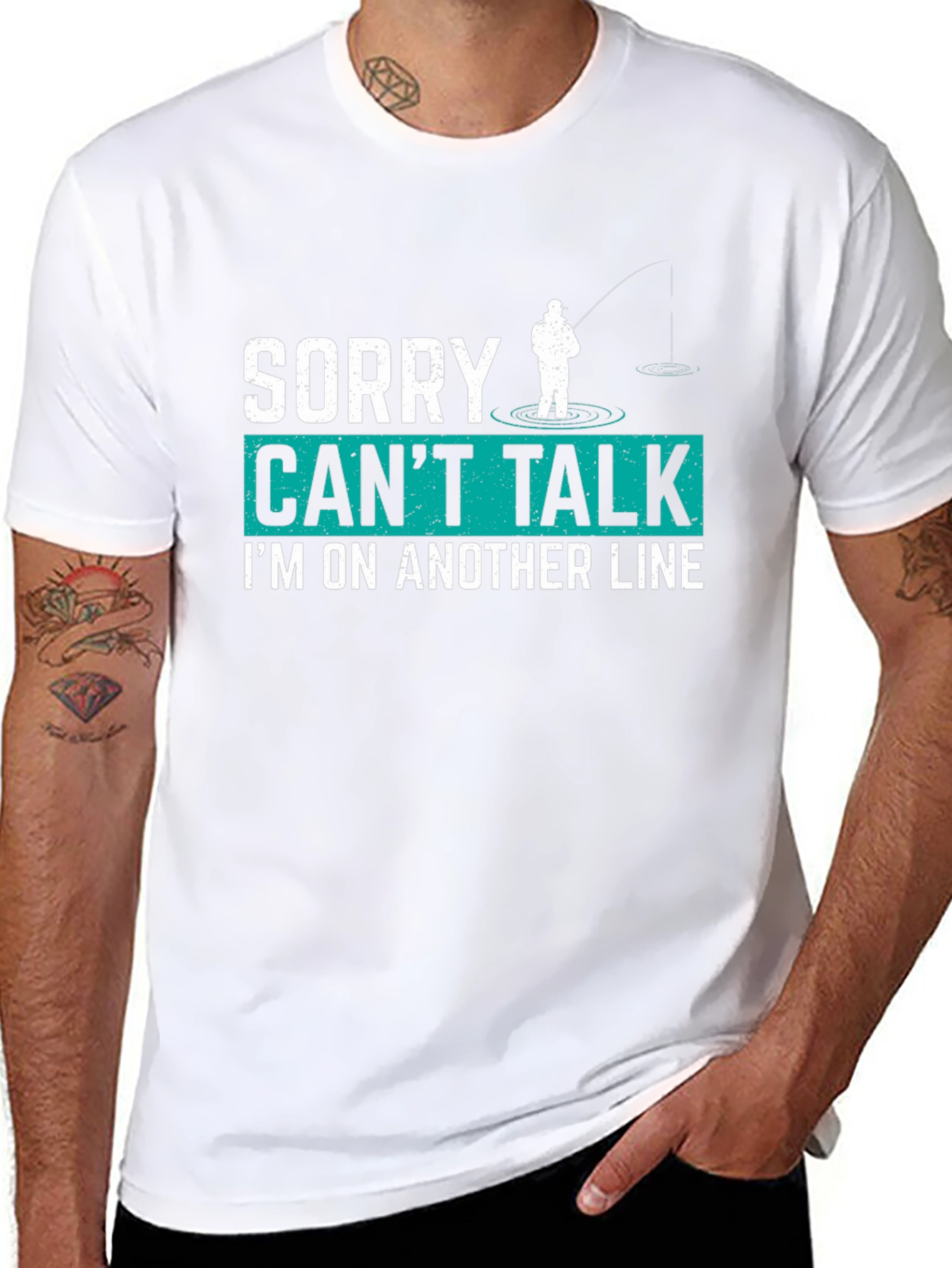 Funny Fishing T-Shirt - Sorry Cant Talk