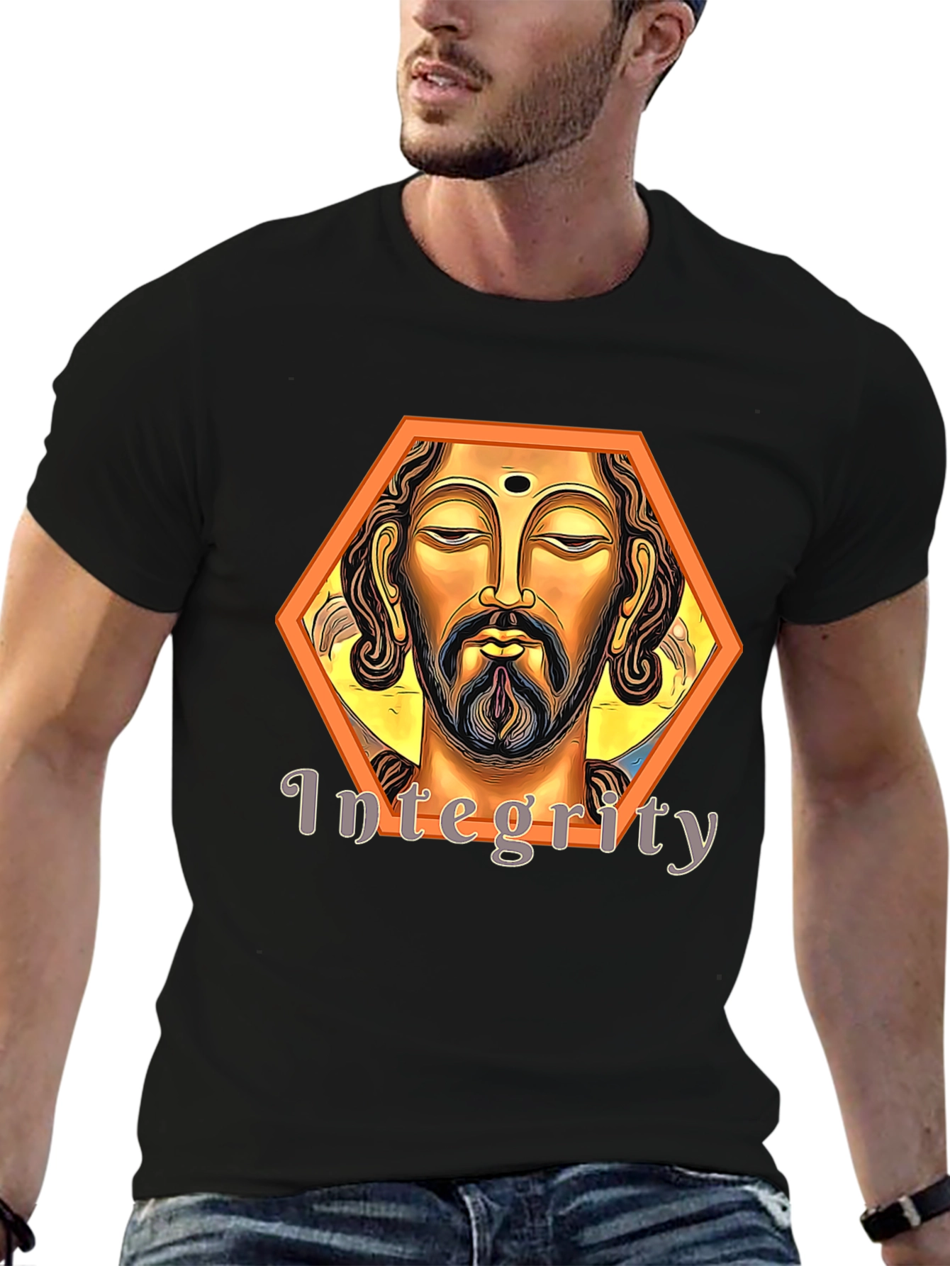 Integrity Graphic Tee - Black Artistic Spiritual Design