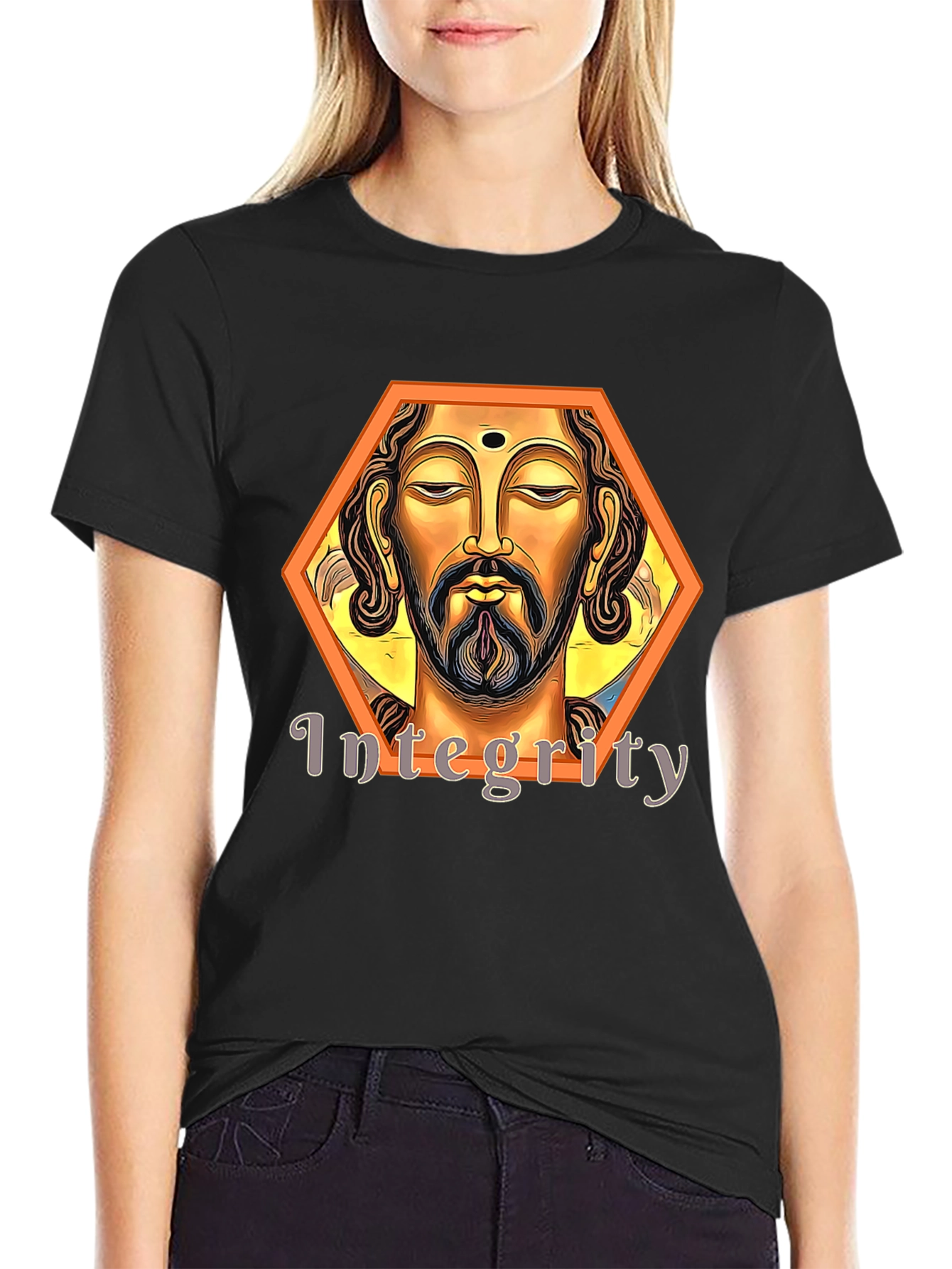 Integrity Graphic Tee - Black Artistic Spiritual Design