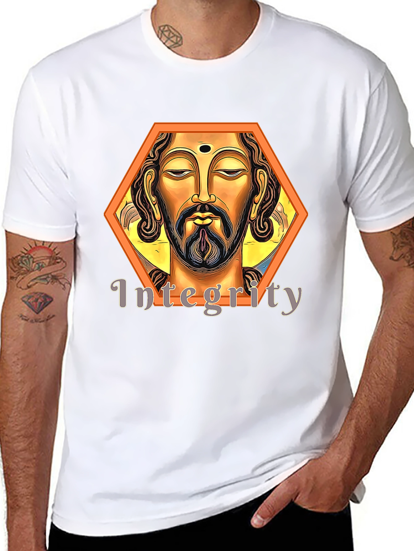Integrity Graphic Tee - Black Artistic Spiritual Design