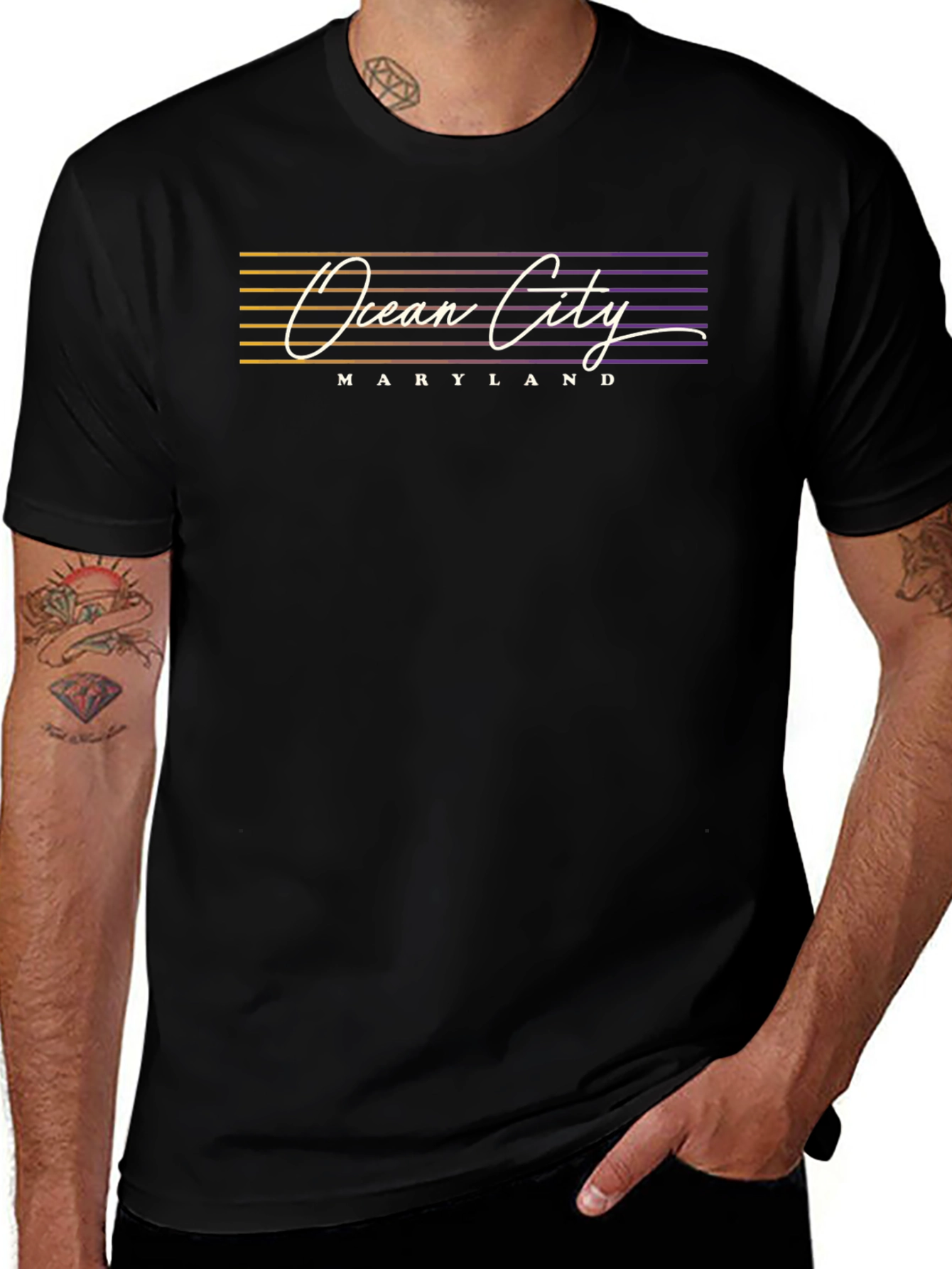 Ocean City Maryland Black T-Shirt