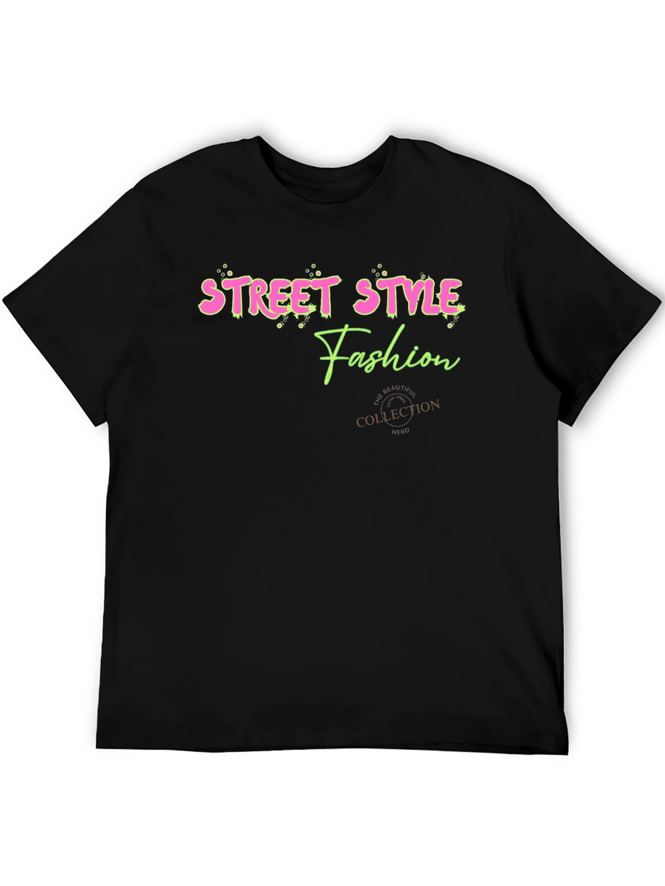 Street Style Fashion Black T-Shirt