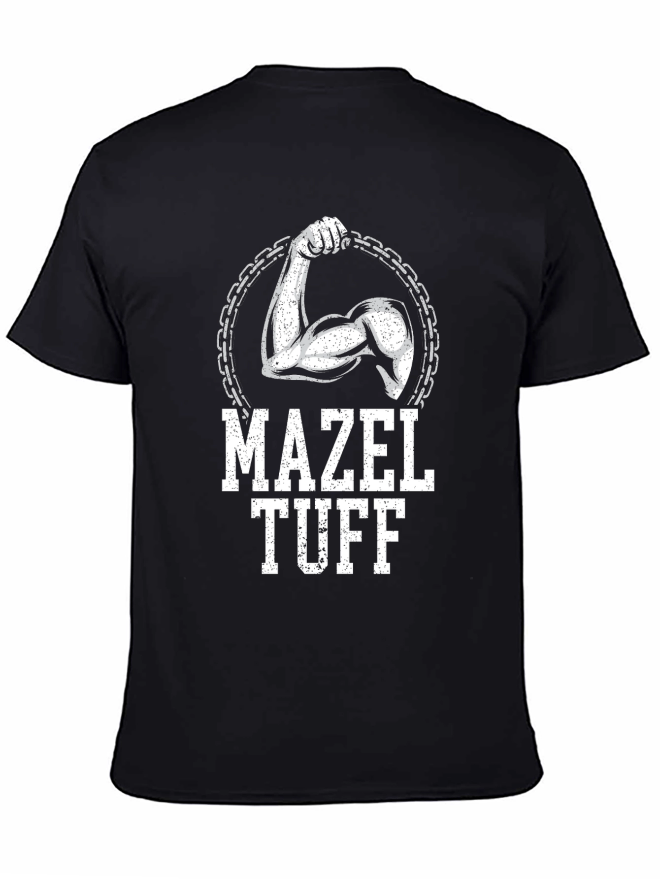 Mazel Tuff Black Graphic T-Shirt - Fitness Apparel