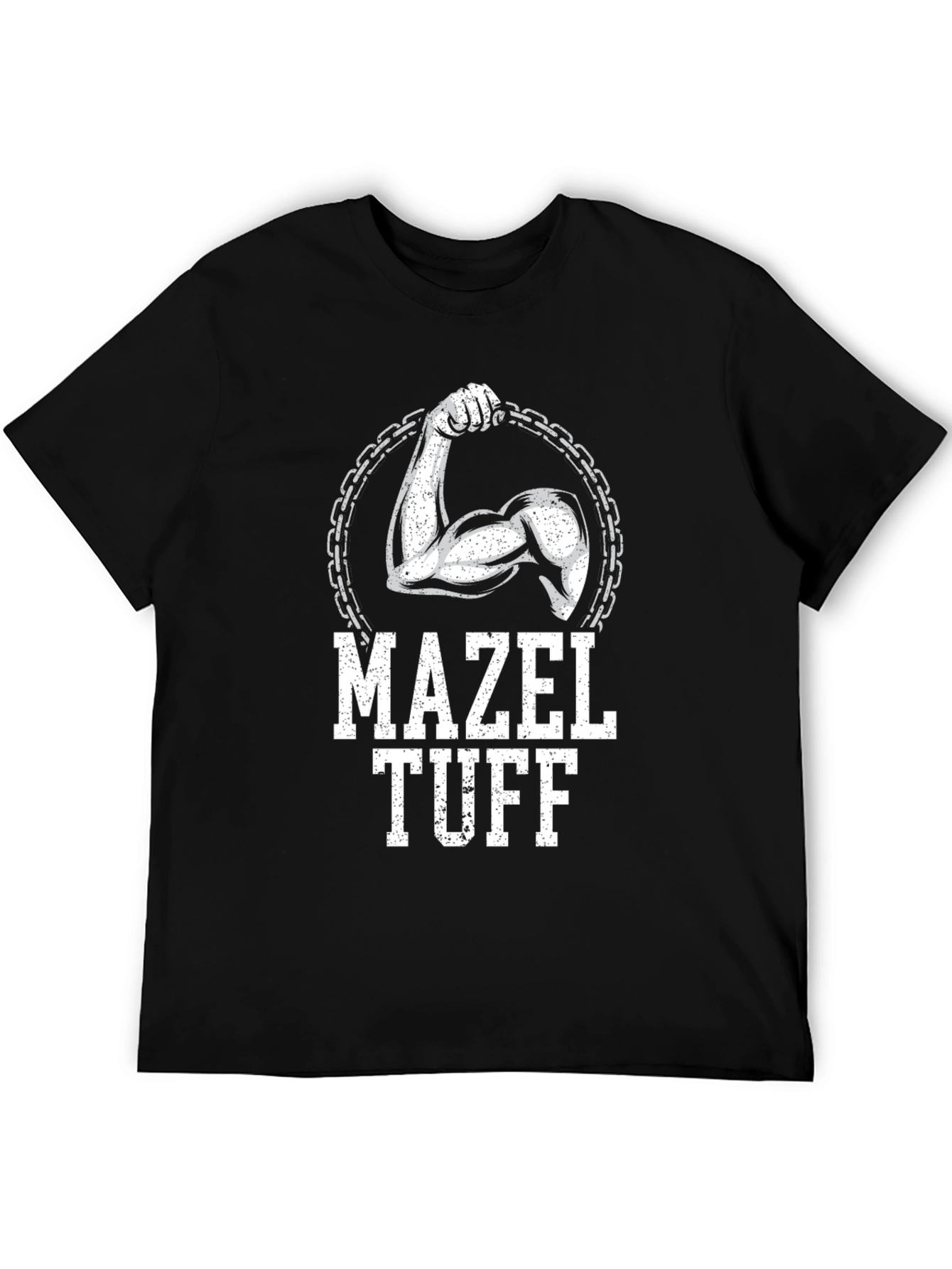 Mazel Tuff Black Graphic T-Shirt - Fitness Apparel