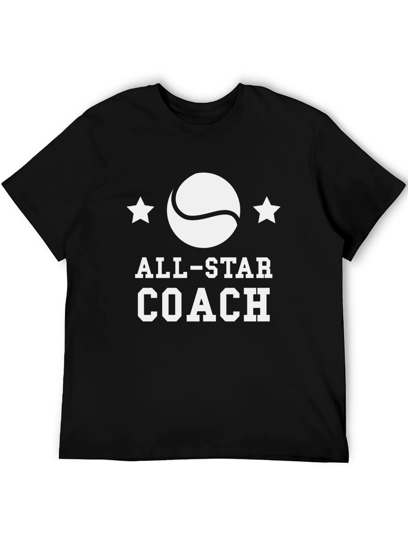 All-Star Coach Graphic Tee - Black Cotton T-Shirt