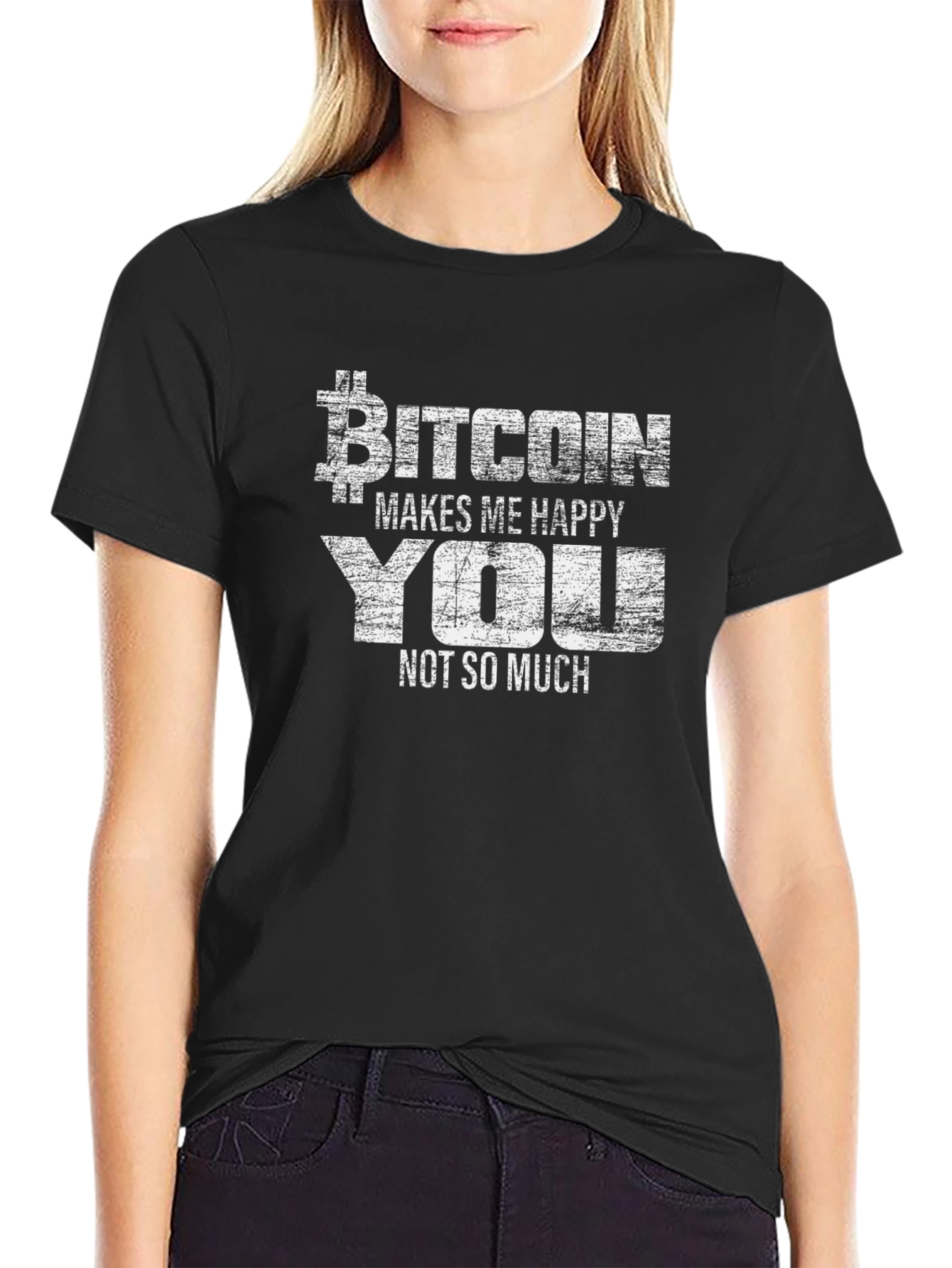 Bitcoin Makes Me Happy T-Shirt - Crypto Tee