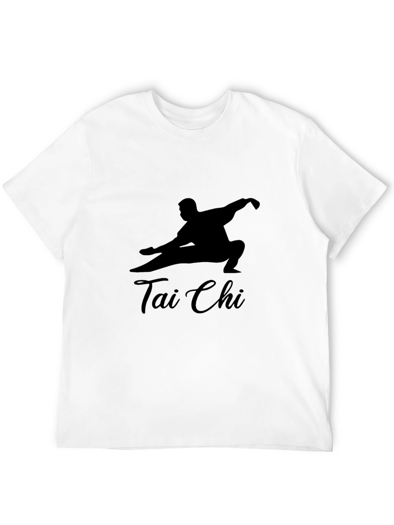 Tai Chi Silhouette Graphic Black T-Shirt