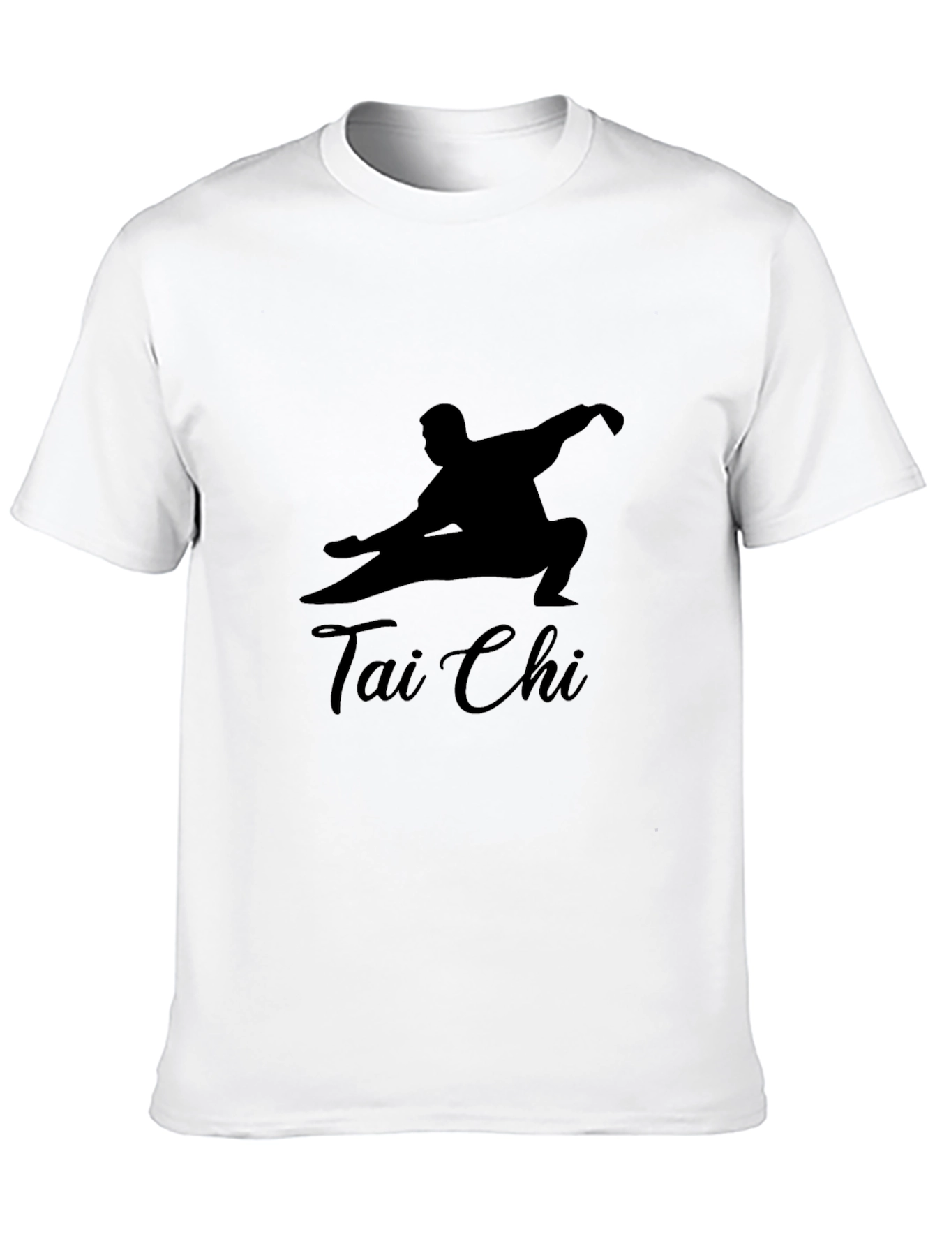 Tai Chi Silhouette Graphic Black T-Shirt