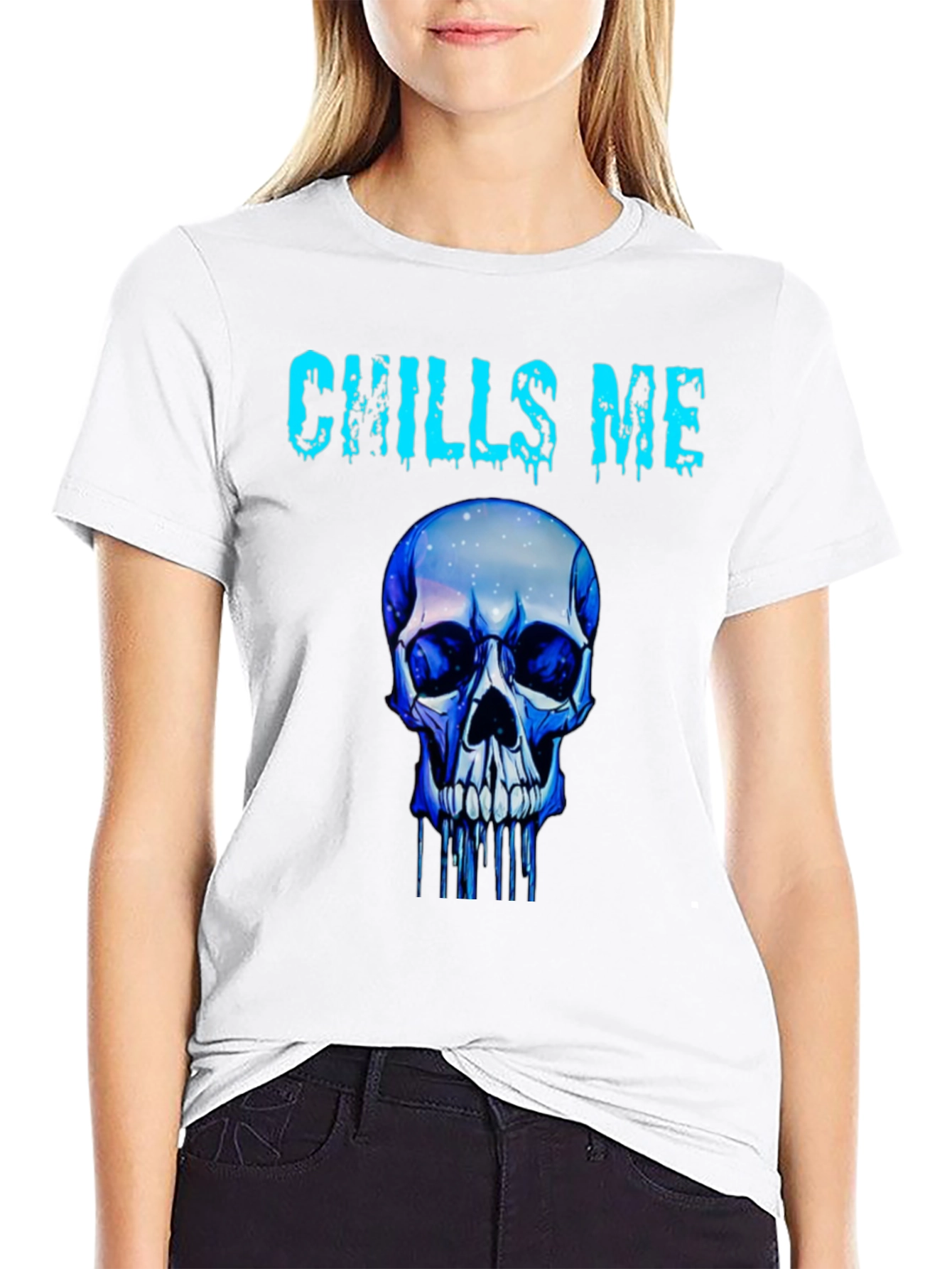 Chills Me Skull Graphic T-Shirt