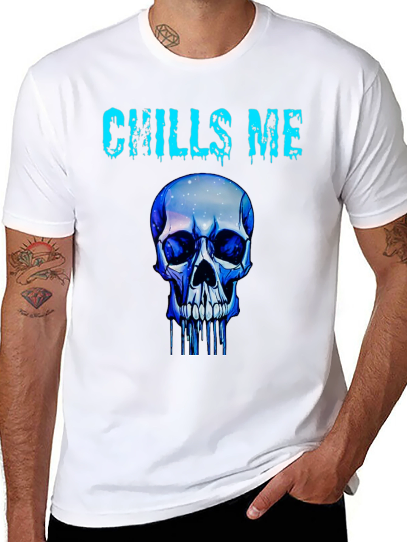 Chills Me Skull Graphic T-Shirt