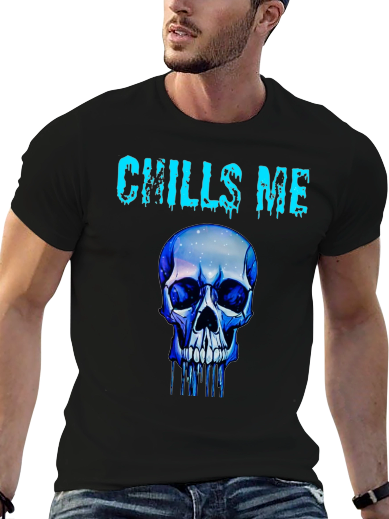 Chills Me Skull Graphic T-Shirt