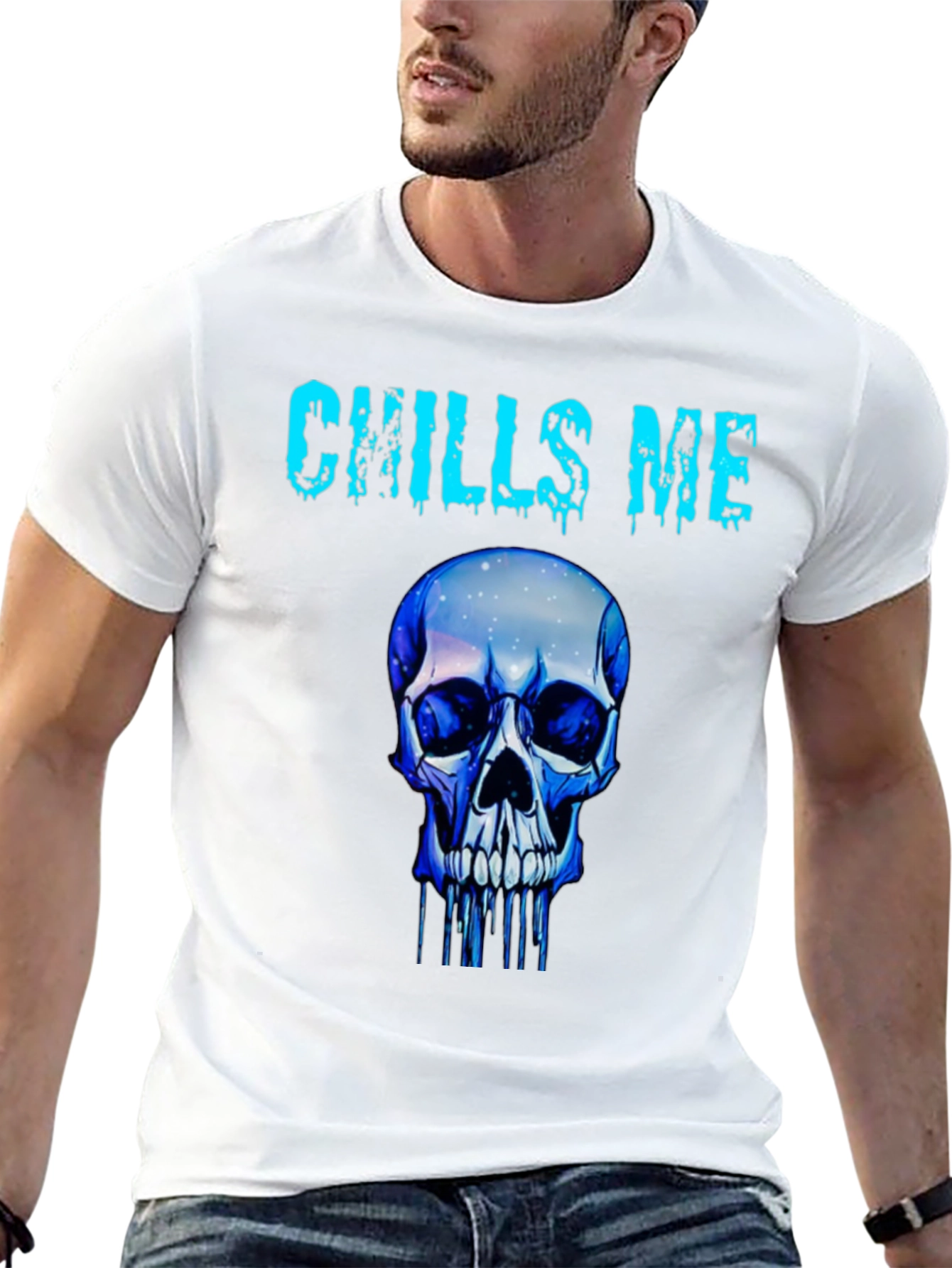 Chills Me Skull Graphic T-Shirt