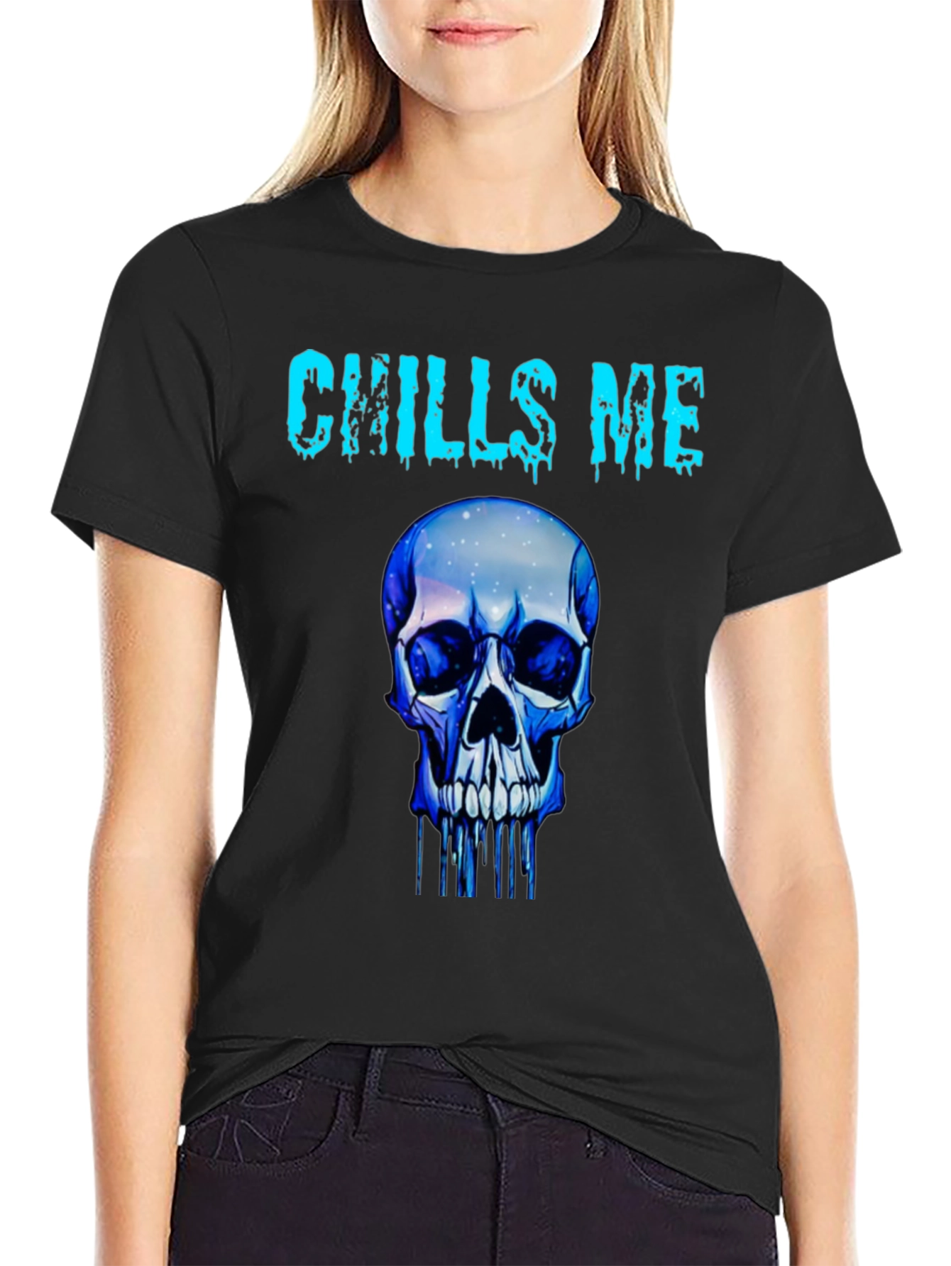 Chills Me Skull Graphic T-Shirt