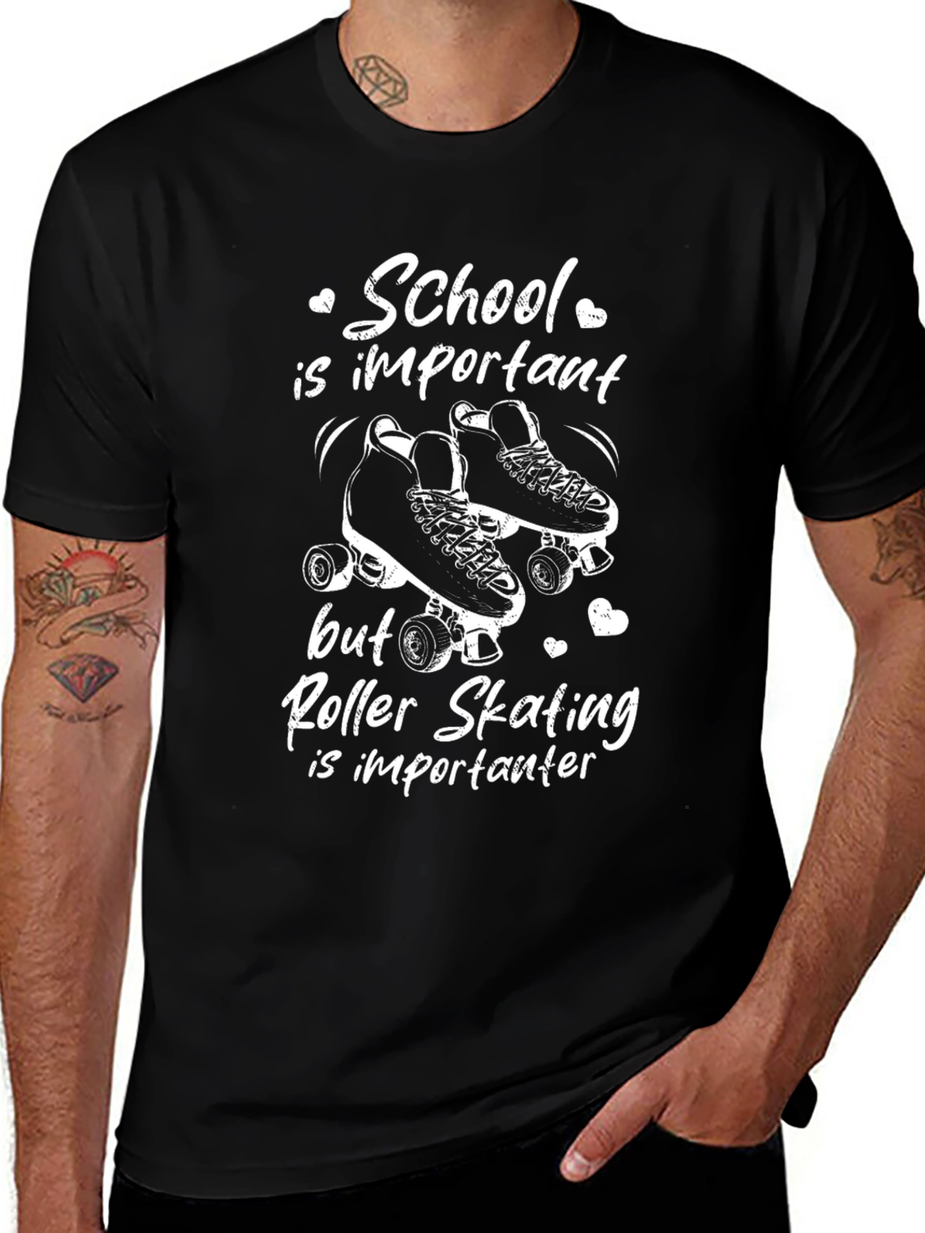 Roller Skating T-Shirt: School is Importanter