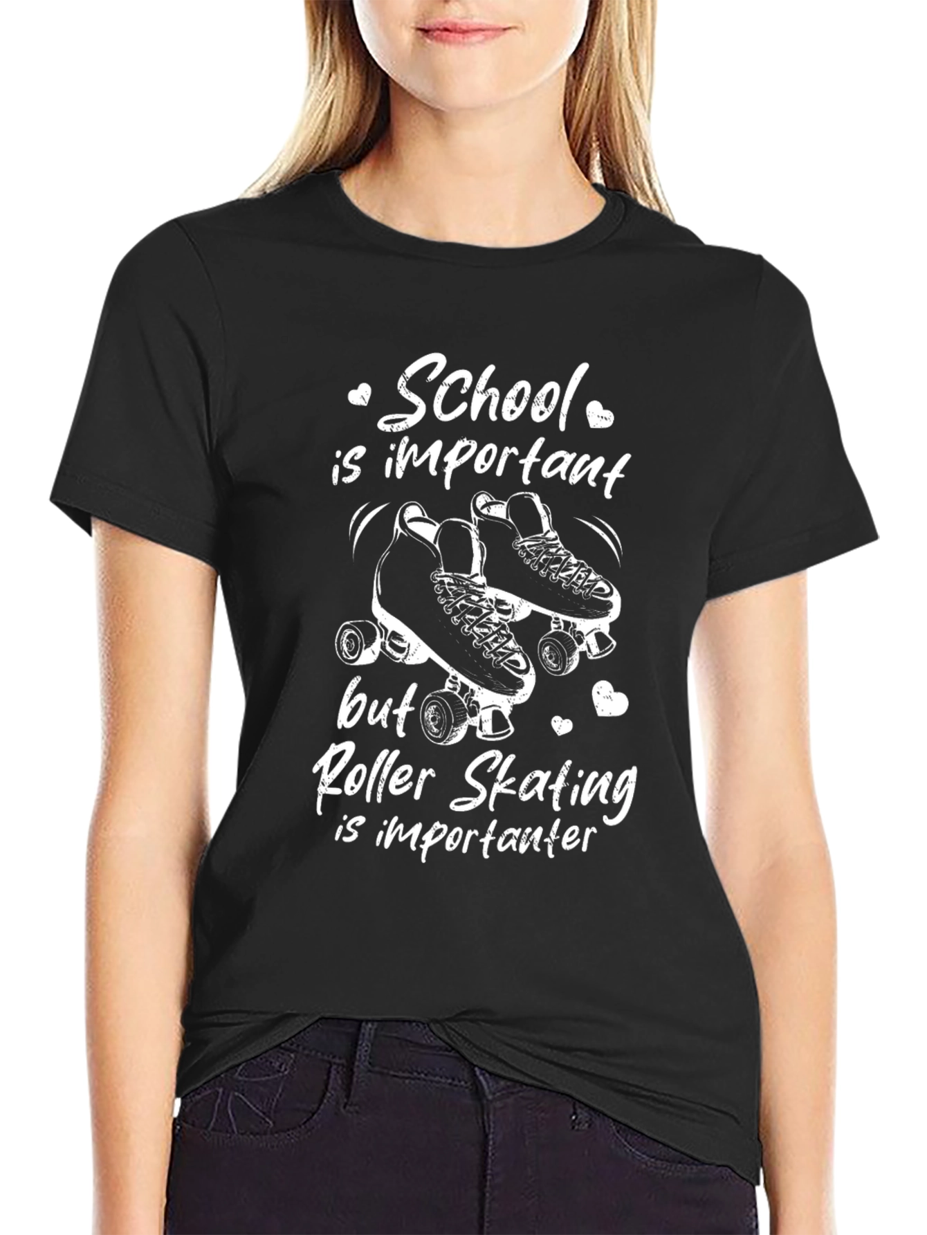 Roller Skating T-Shirt: School is Importanter