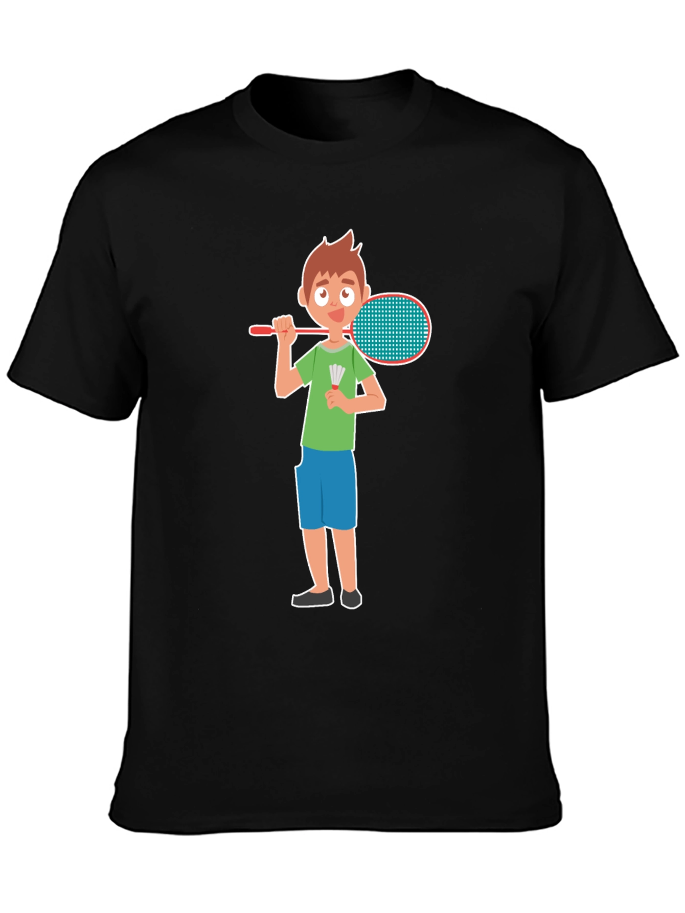 Badminton Boy Black T-Shirt