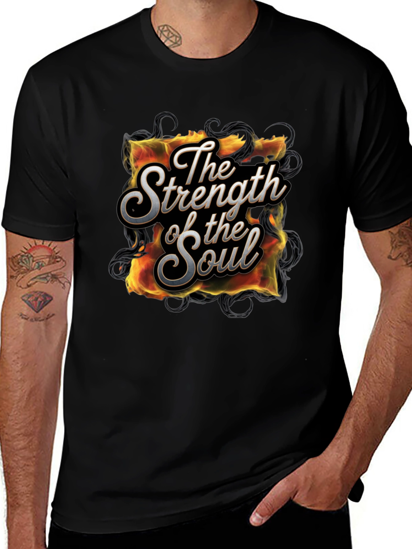 Strength of the Soul Graphic T-Shirt - Black