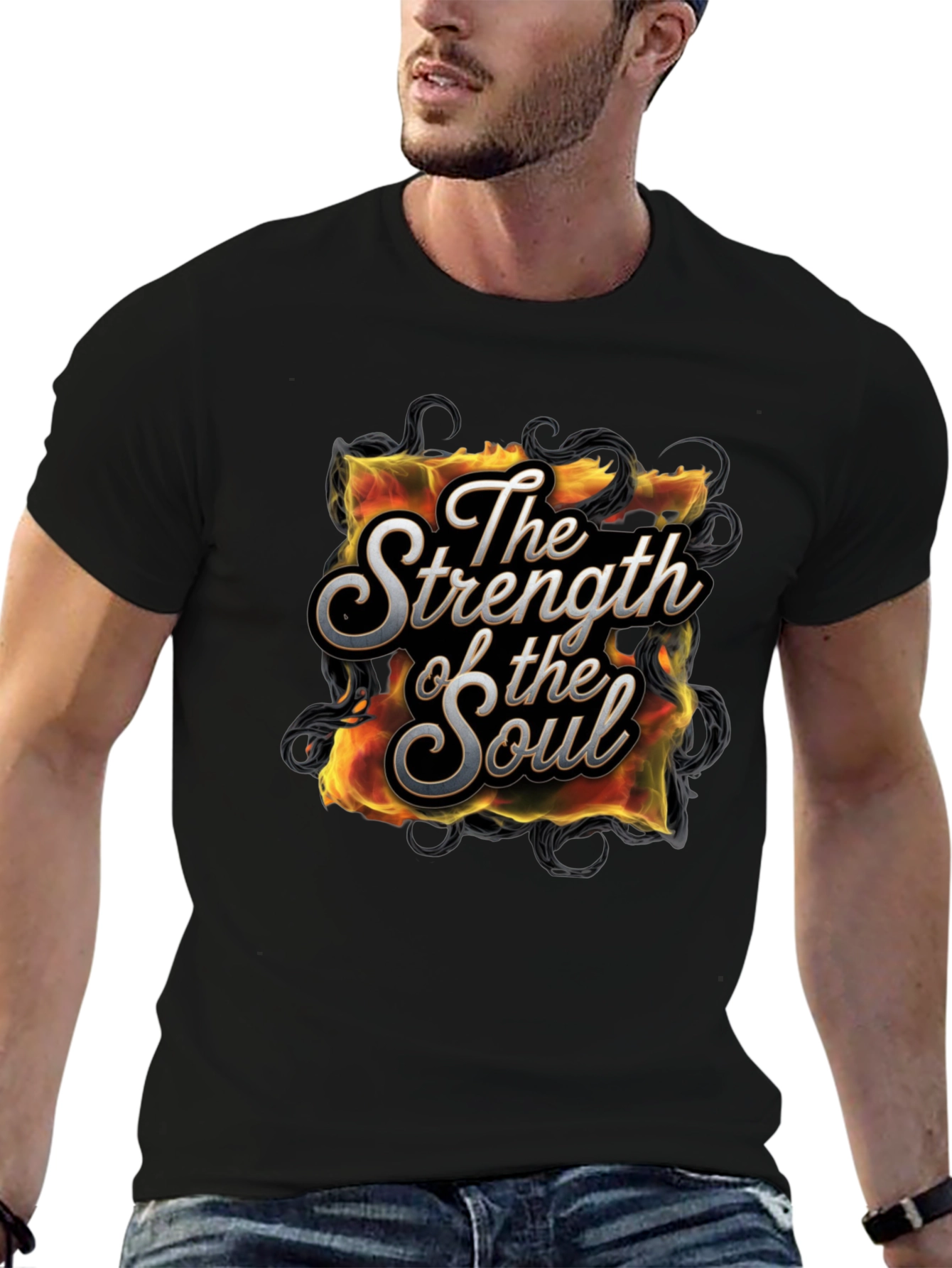 Strength of the Soul Graphic T-Shirt - Black