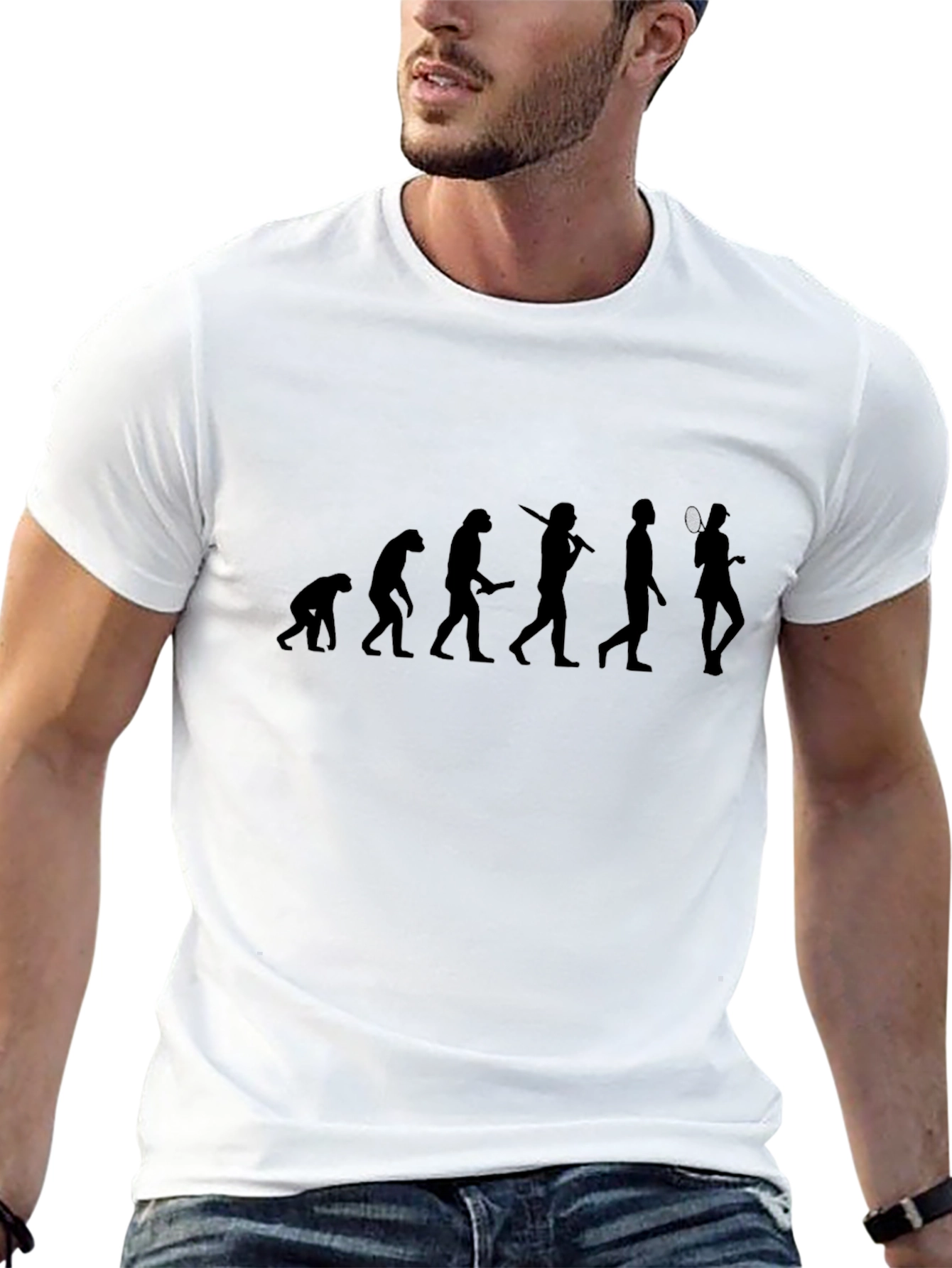Evolution of Tennis Black T-Shirt