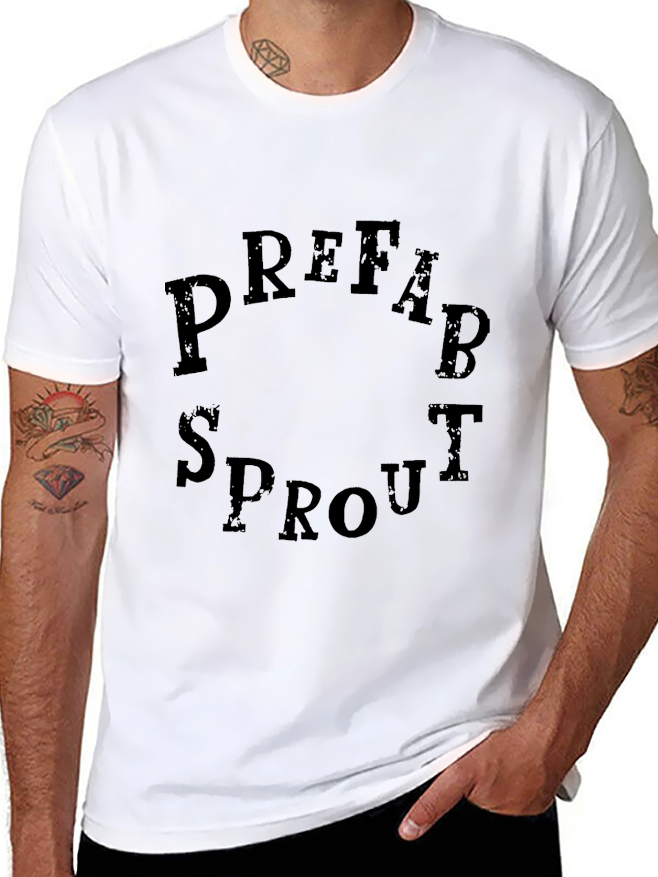 Prefab Sprout Graphic Print Black T-Shirt