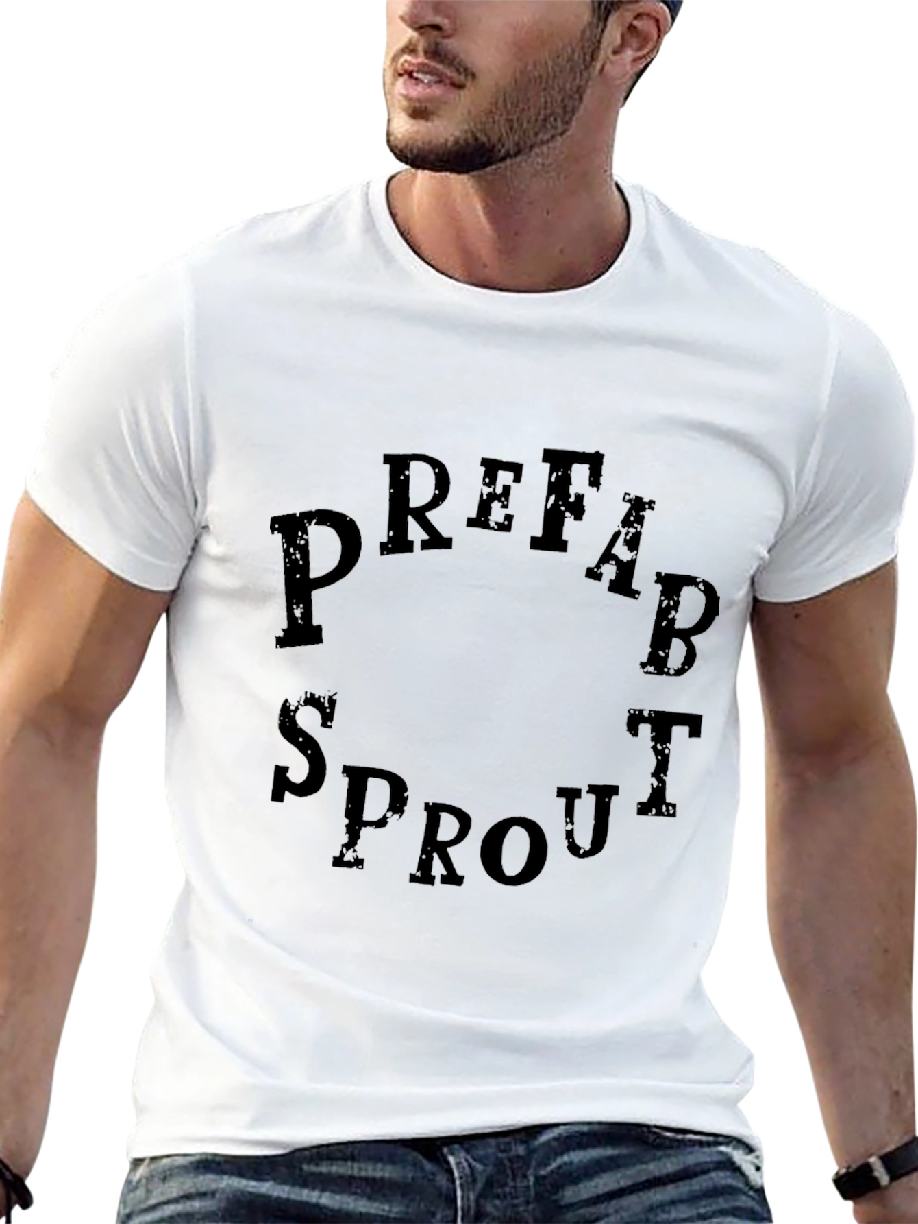 Prefab Sprout Graphic Print Black T-Shirt