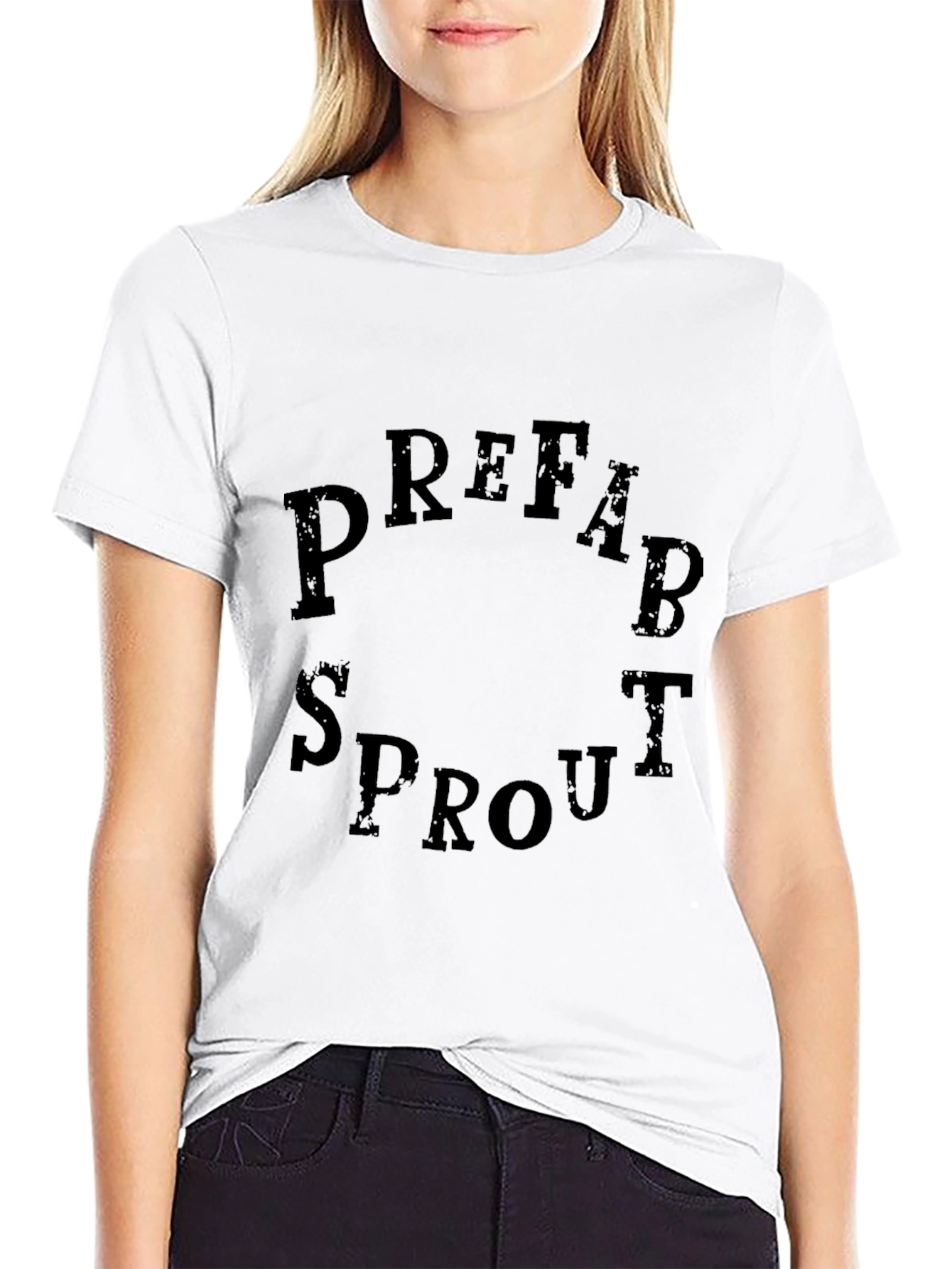 Prefab Sprout Graphic Print Black T-Shirt