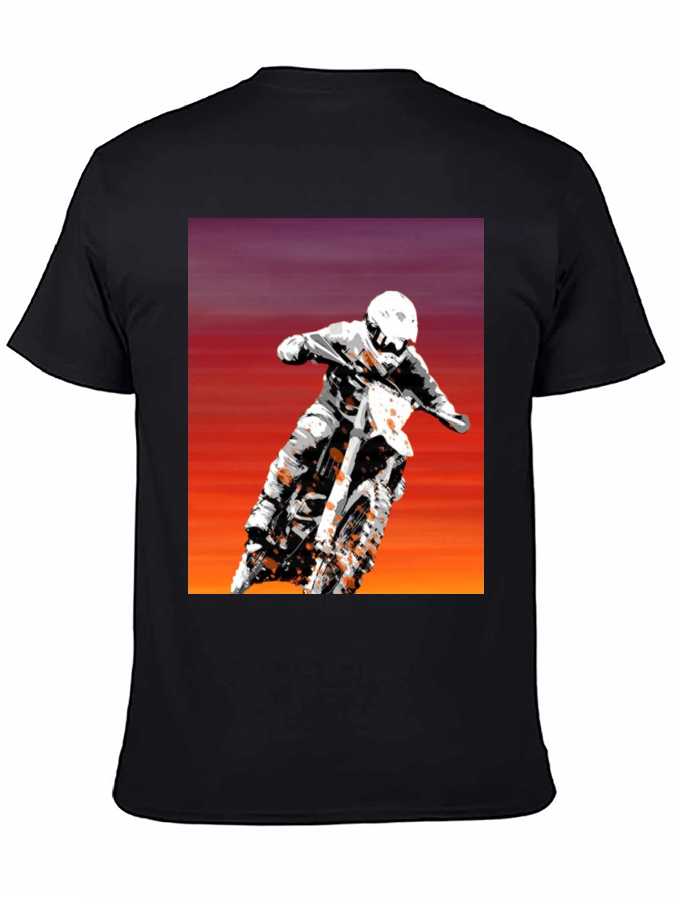 Motocross Rider Graphic Tee - Black