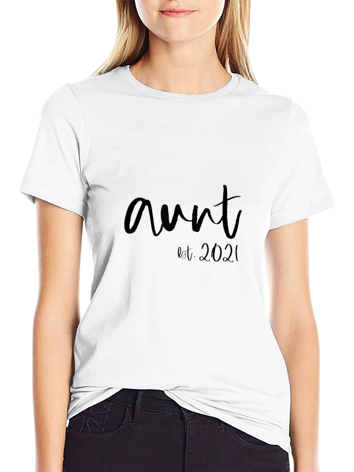 Aunt Est. 2021 Black T-Shirt