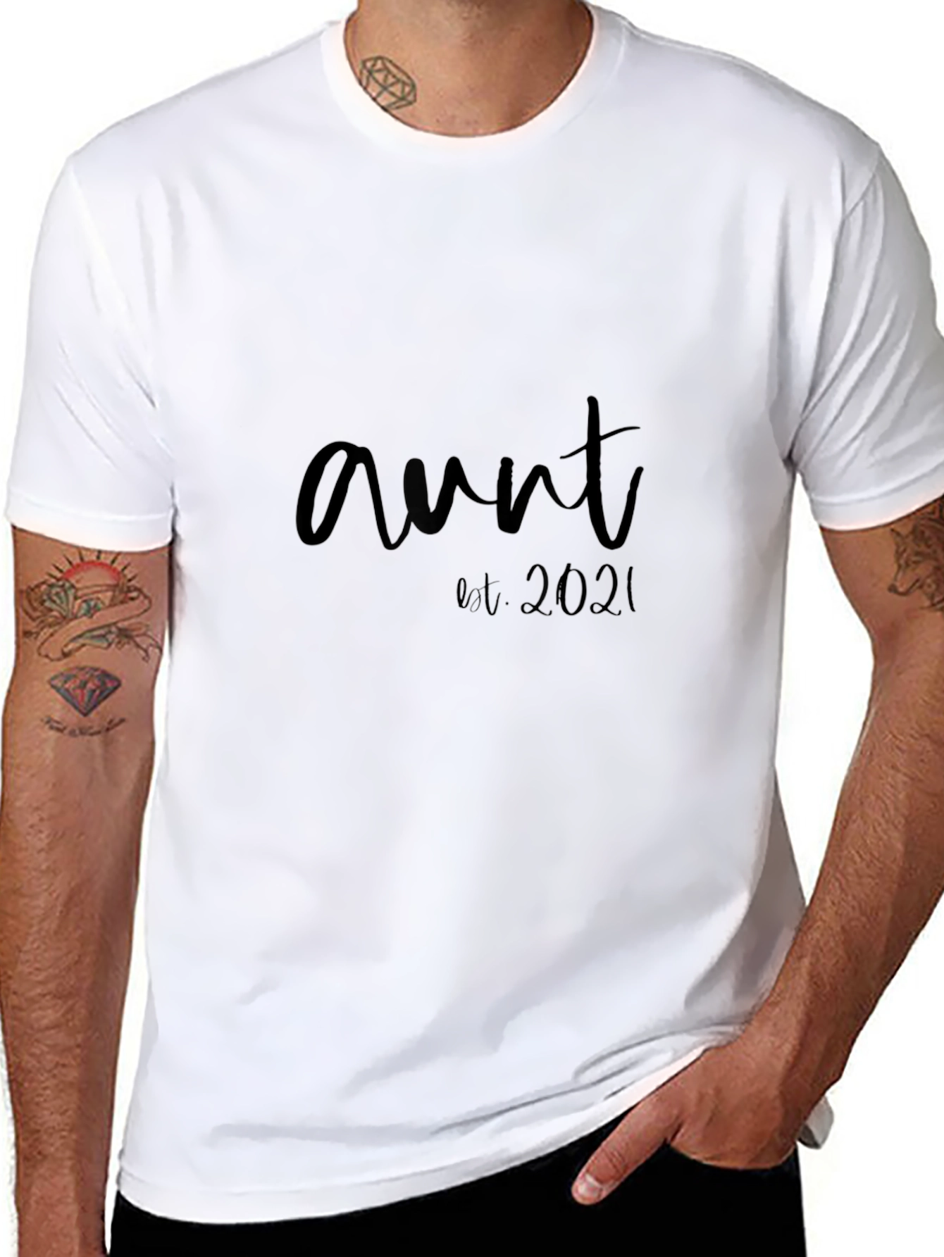 Aunt Est. 2021 Black T-Shirt