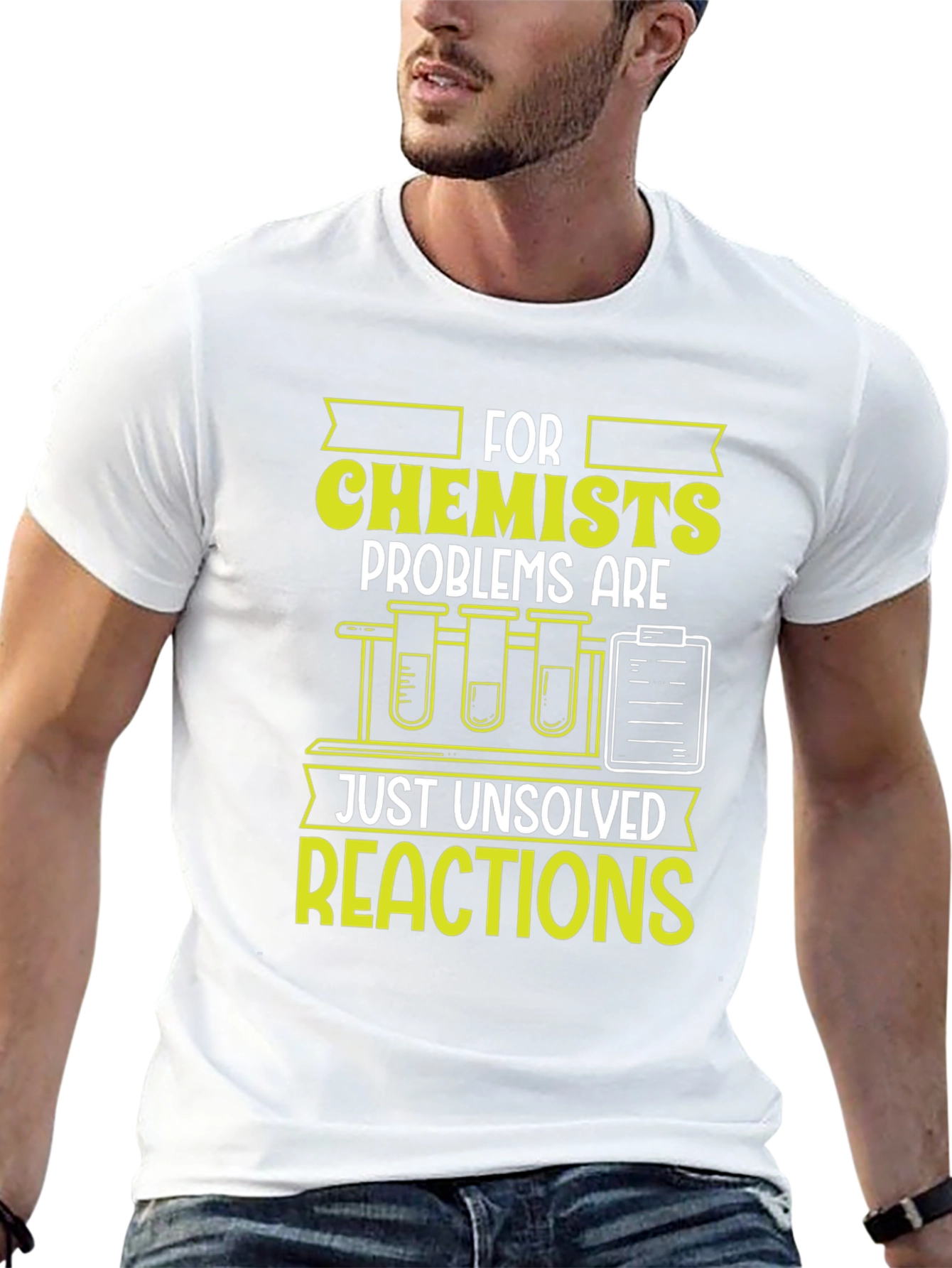 Chemist T-Shirt: Unsolved Reactions Science Tee