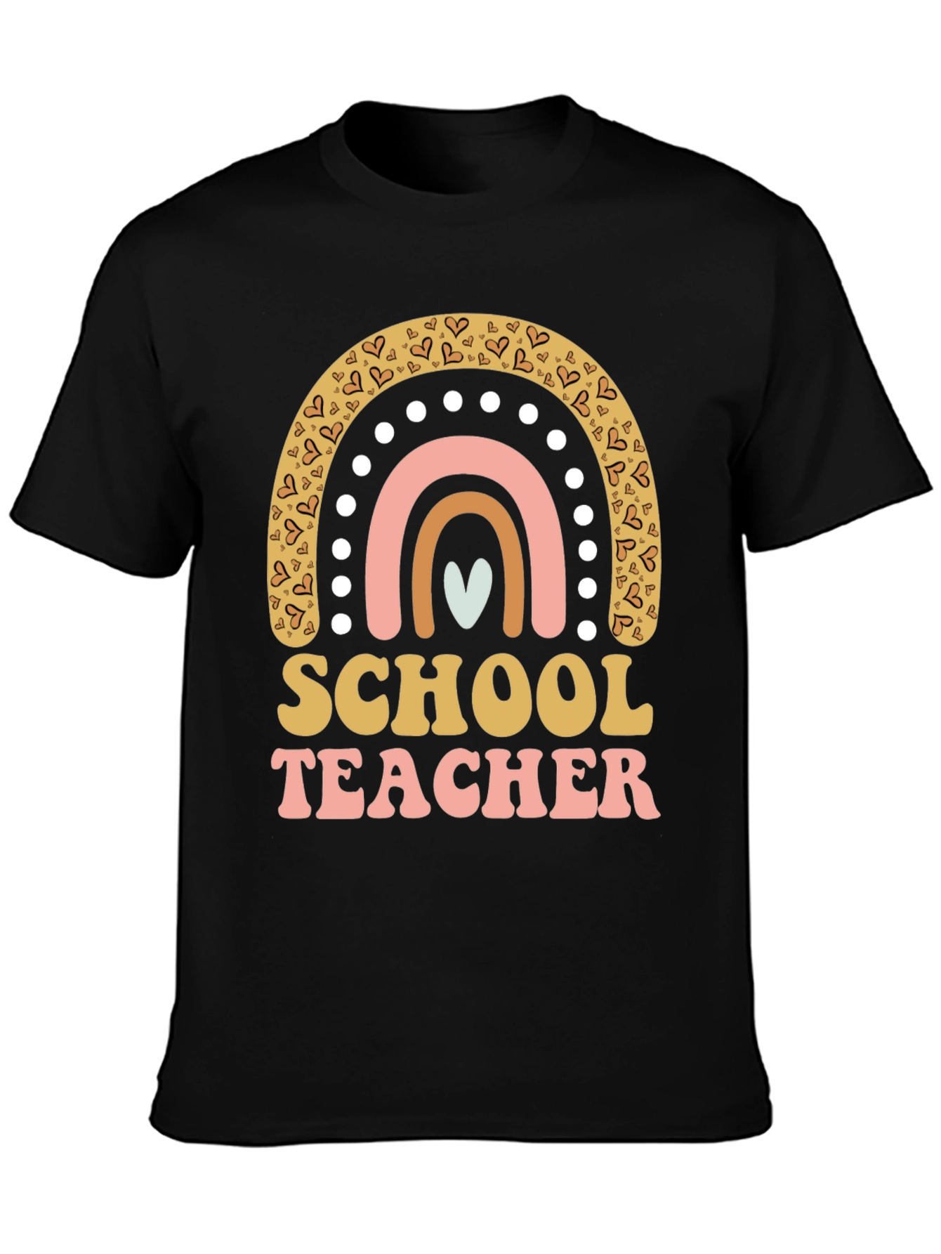 School Teacher Rainbow Heart T-Shirt