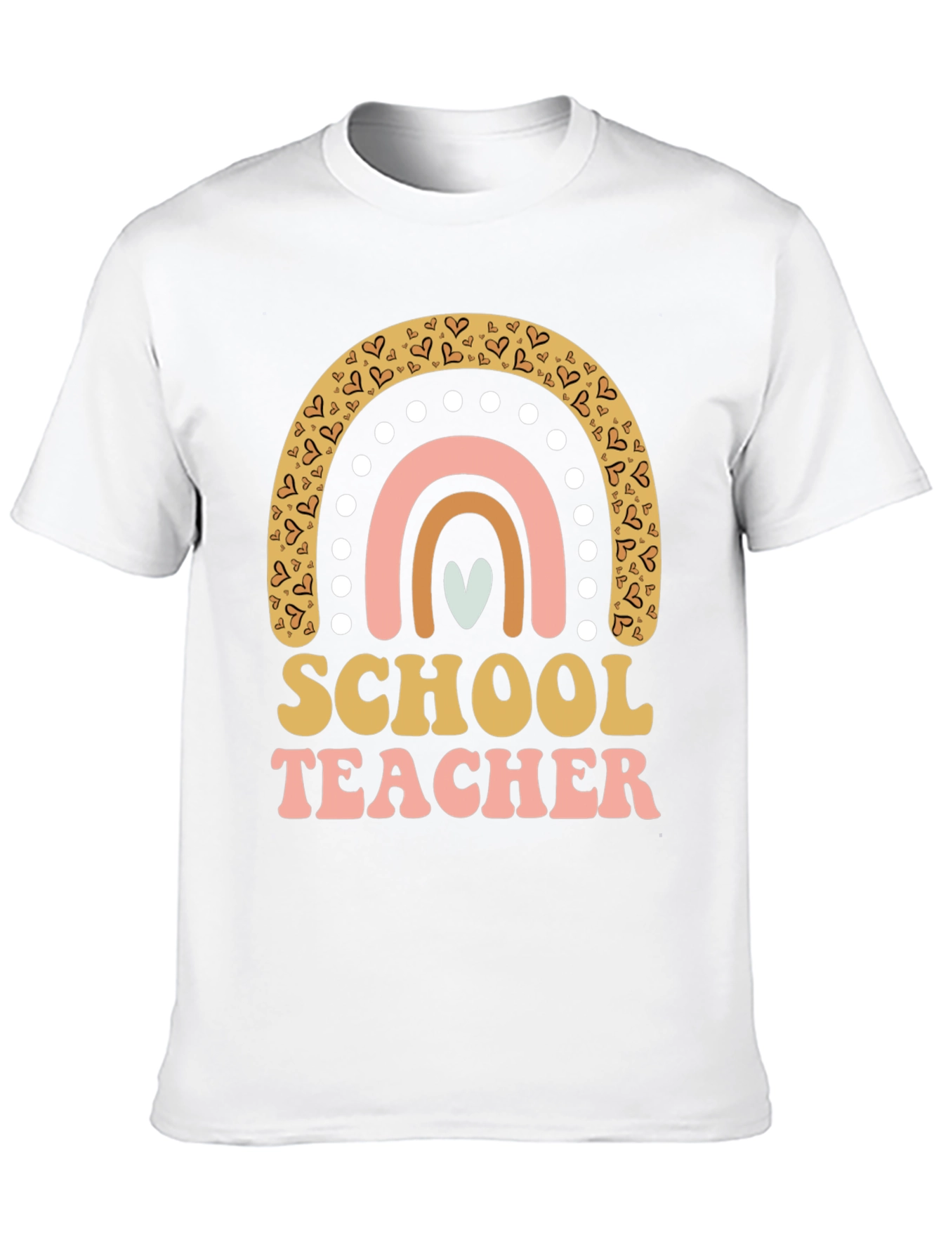 School Teacher Rainbow Heart T-Shirt